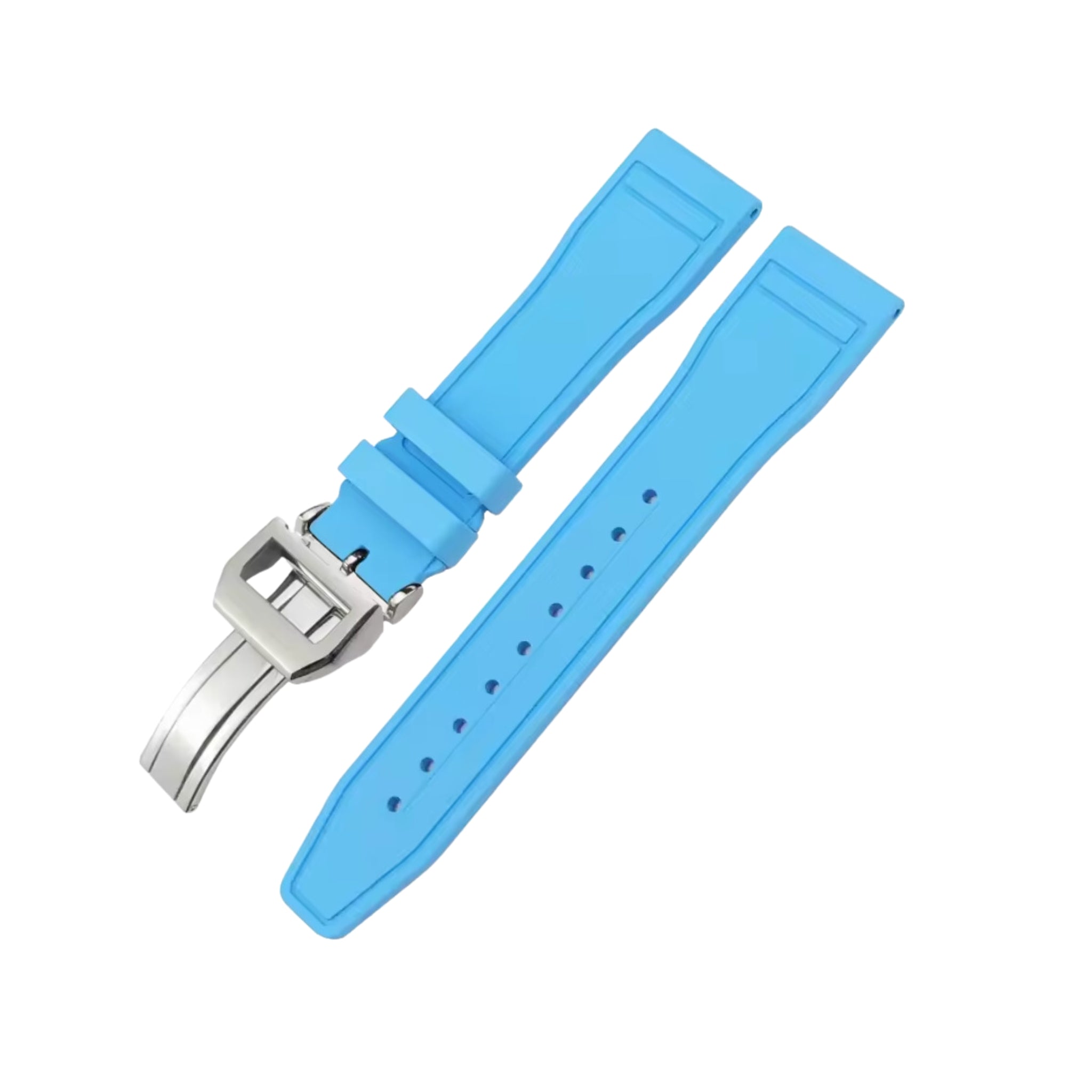FKM Kautschukarmband – Für IWC Portugieser/Aquatimer/Alle Pilot Modelle/Portugieser/Portofino – Hell Blau - Helvetus DE