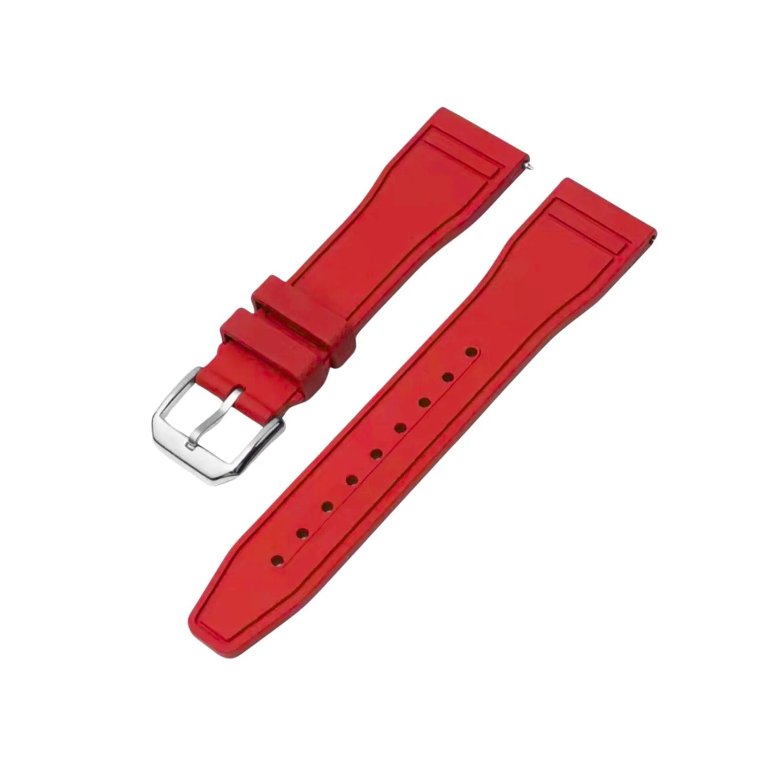 FKM Kautschukarmband – Für IWC Portugieser/Aquatimer/Alle Pilot Modelle/Portugieser/Portofino – Rot - Helvetus DE