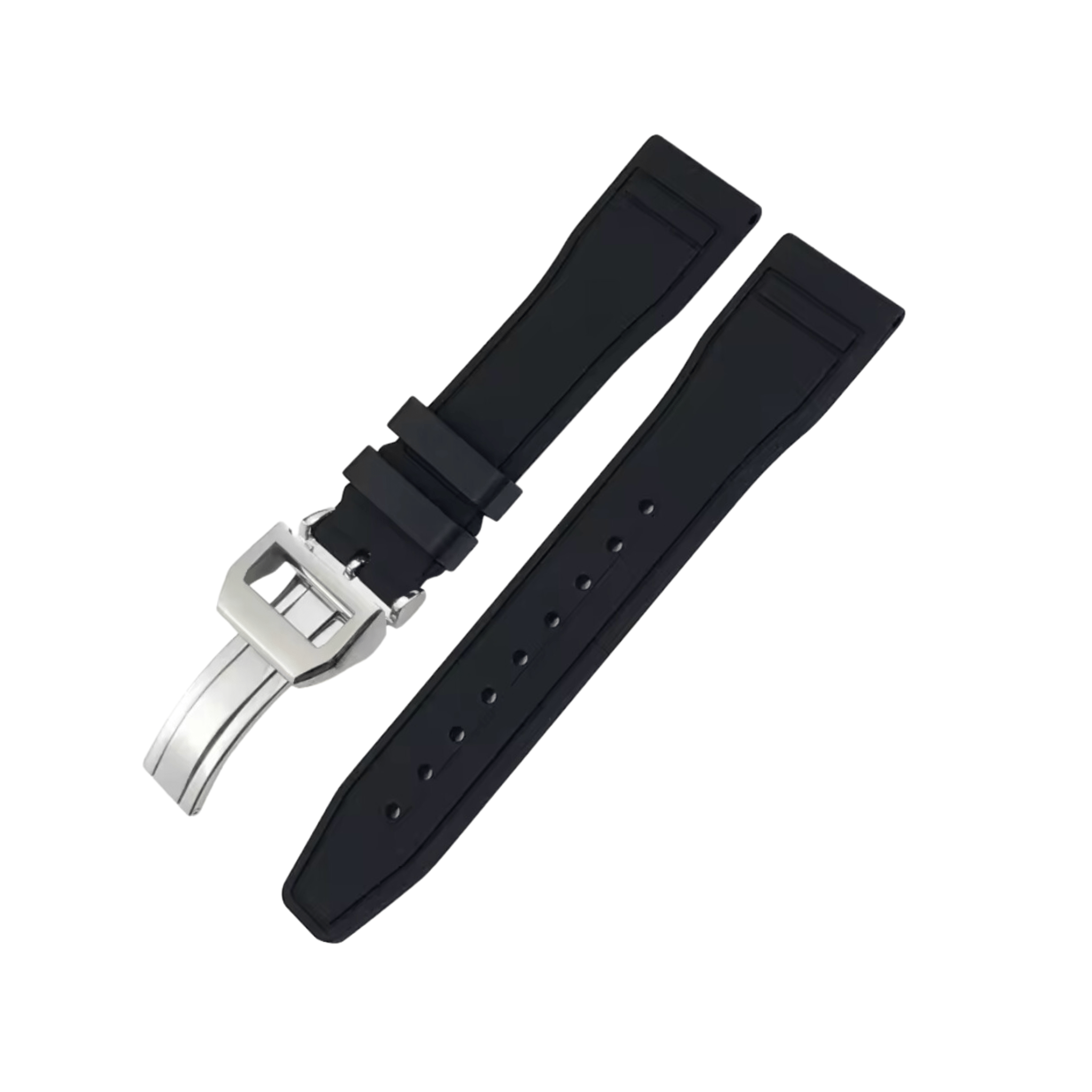 FKM Kautschukarmband – Für IWC Portugieser/Aquatimer/Alle Pilot Modelle/Portugieser/Portofino – Schwarz - Helvetus DE