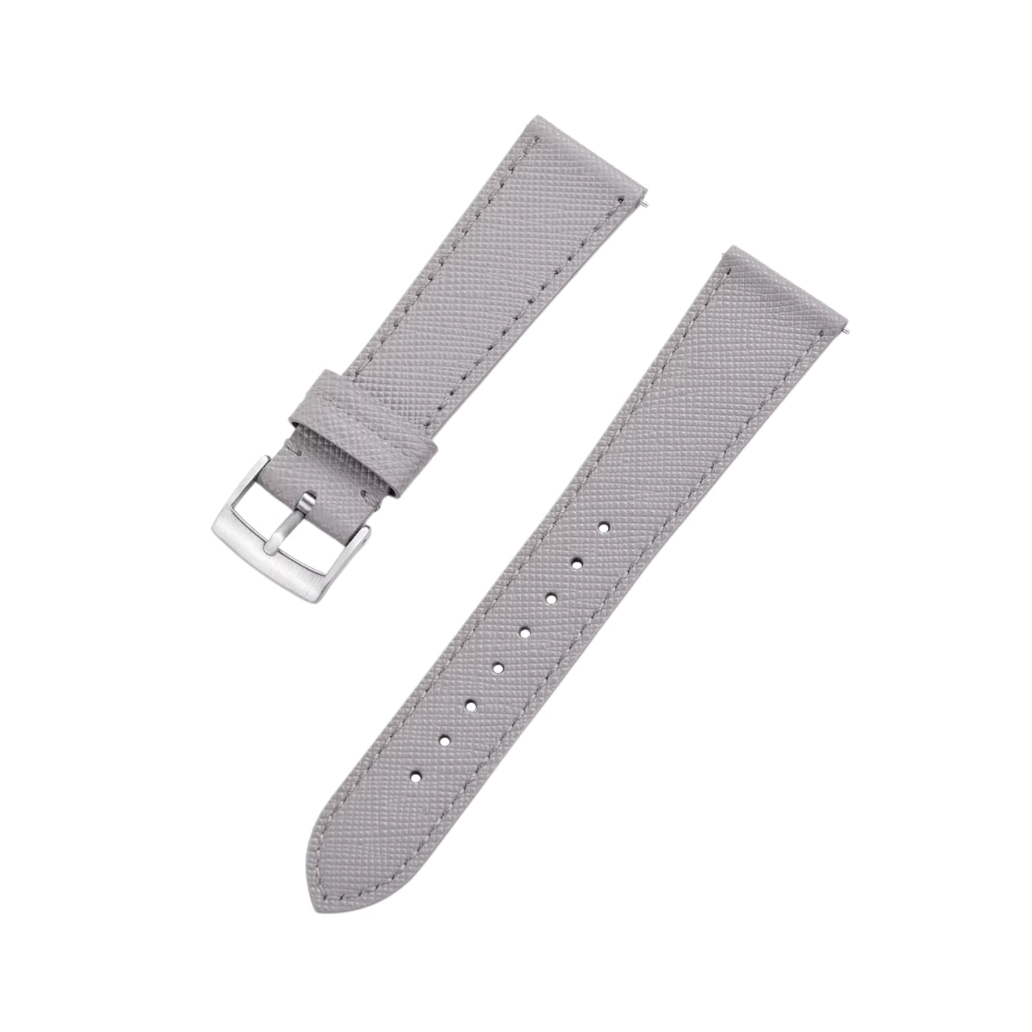 Graues Leder Uhrenarmband – Handgefertigtes Ersatzband – Helvetus® - Helvetus DE