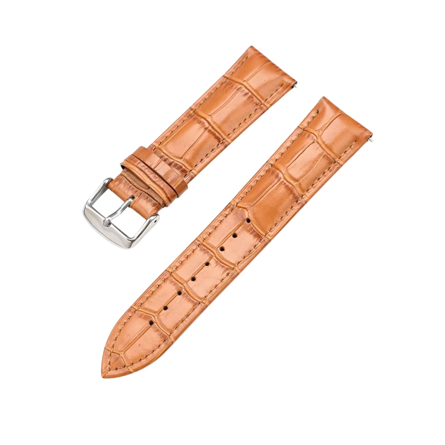 Hellbraunes Alligator Leder Uhrenarmband – Handgefertigtes Ersatzband – Helvetus® - Helvetus DE