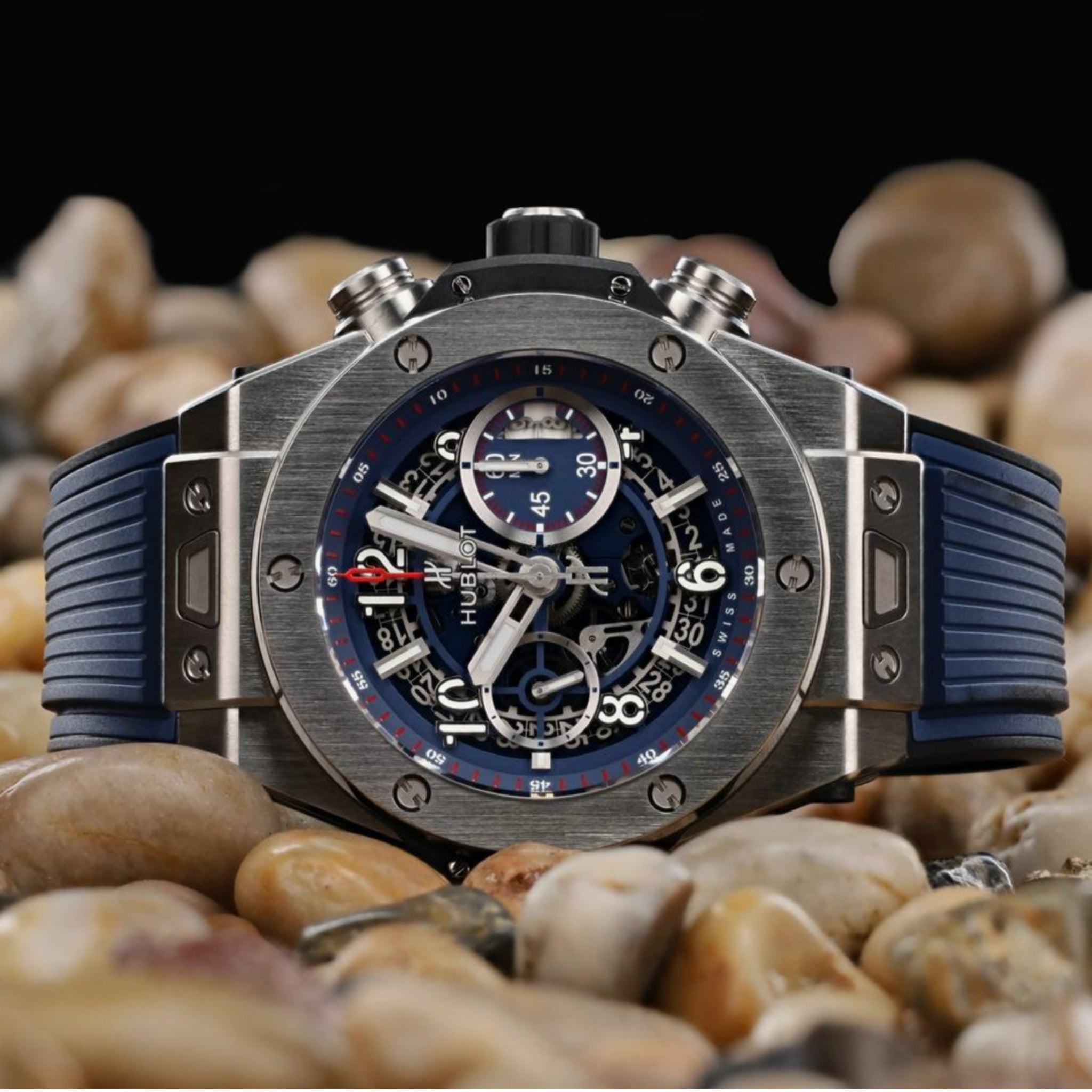 Hublot Big Bang Unico Click Armband aus Kautschuk – Blau - Helvetus DE