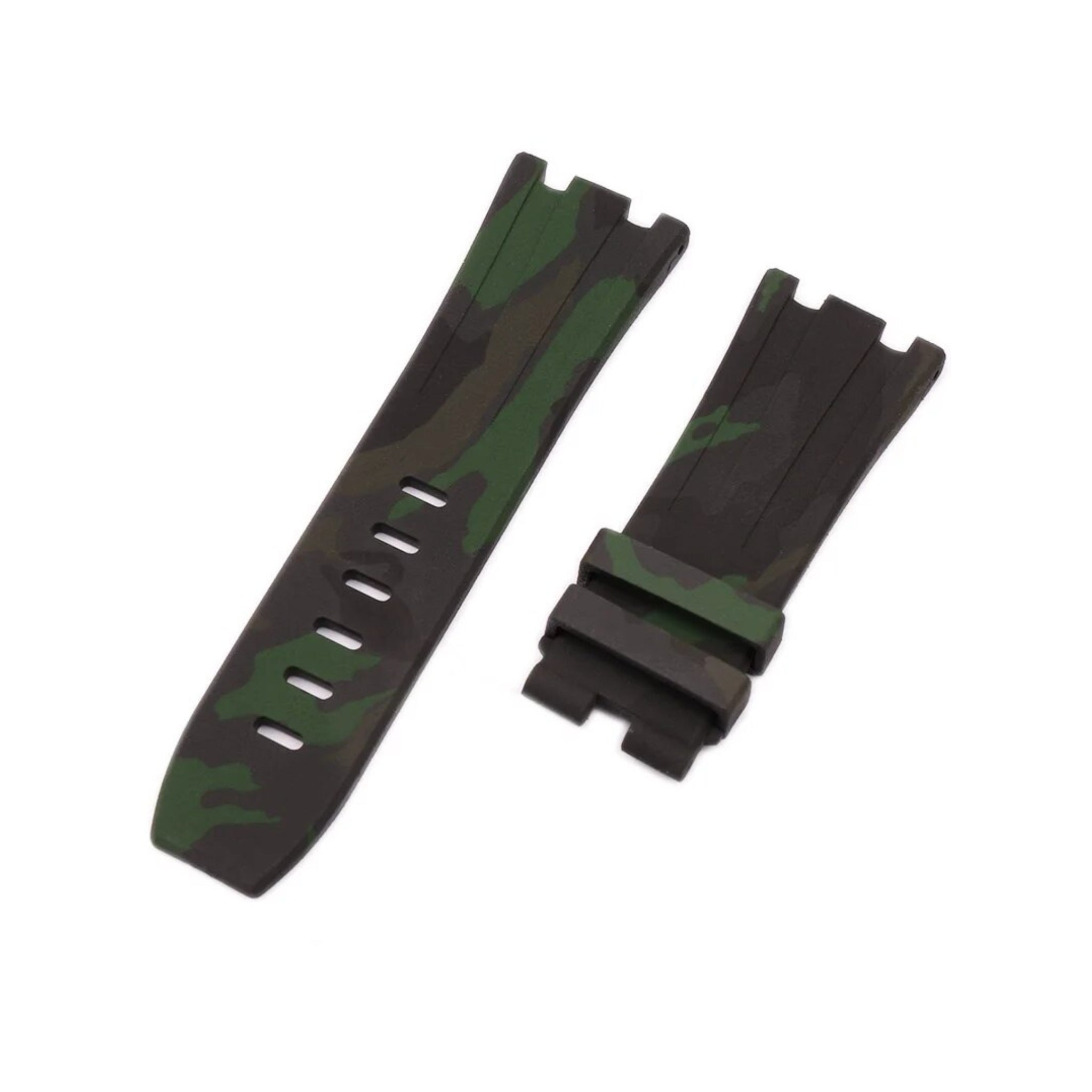 Kautschuk Armband - fur alle AP Offshore 42mm - Dunkel Grün Camo - Helvetus DE