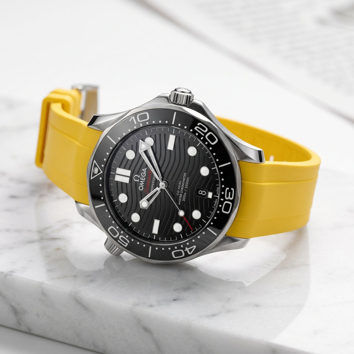 Kautschukarmband – Für Omega Seamaster 300 – Gelb - Helvetus