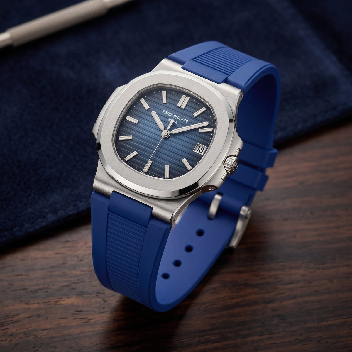 Kautschukarmband – Für Patek Philippe Nautilus – Blau - Helvetus
