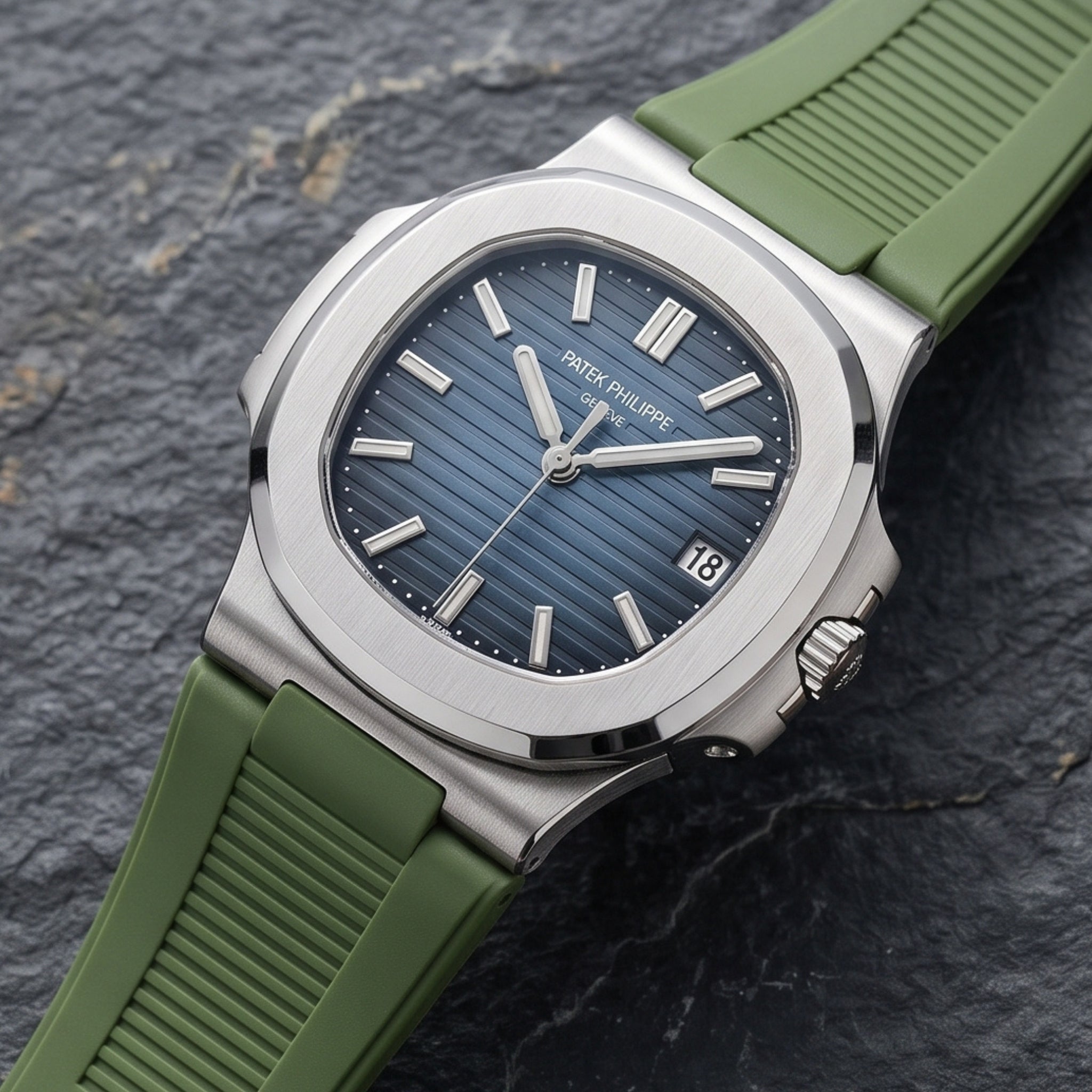 Kautschukarmband – Für Patek Philippe Nautilus – Grün - Helvetus