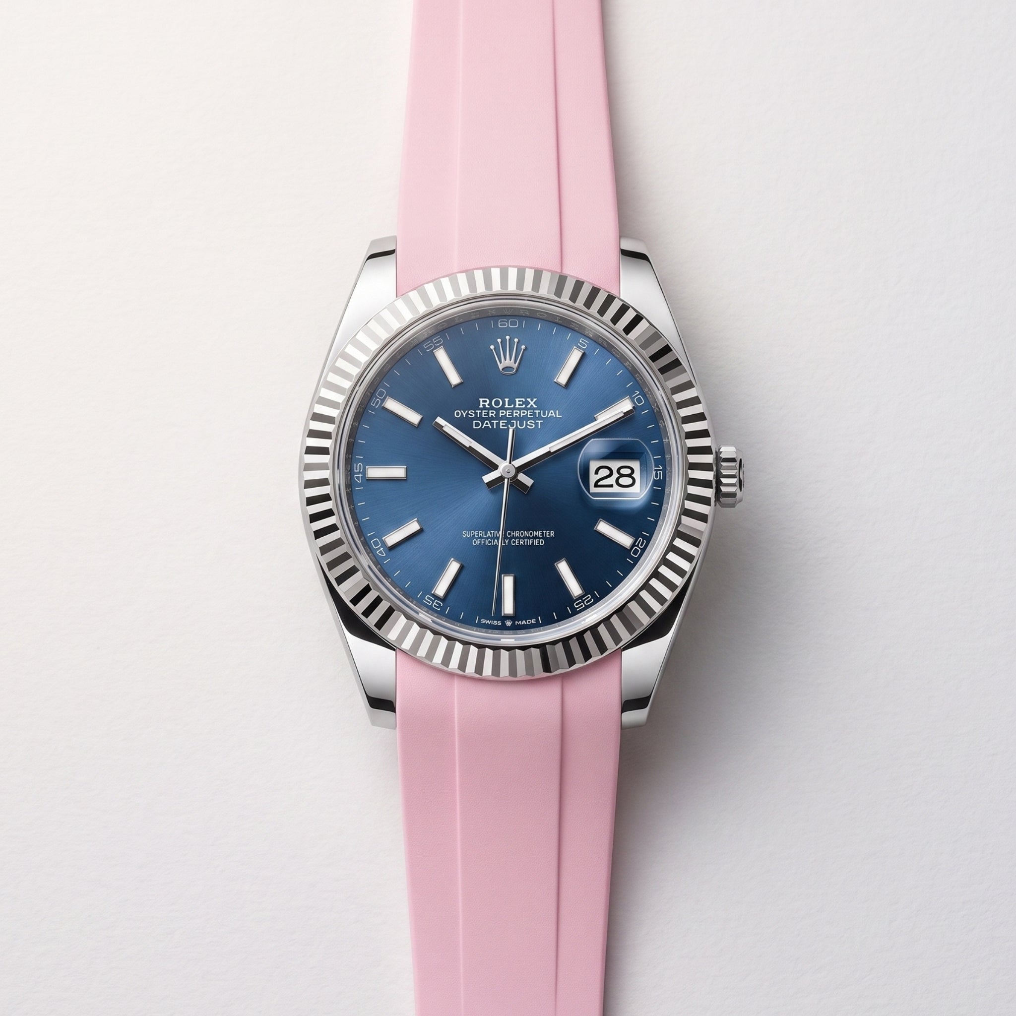 Kautschukarmband für Rolex Datejust 41mm – Pink - Helvetus