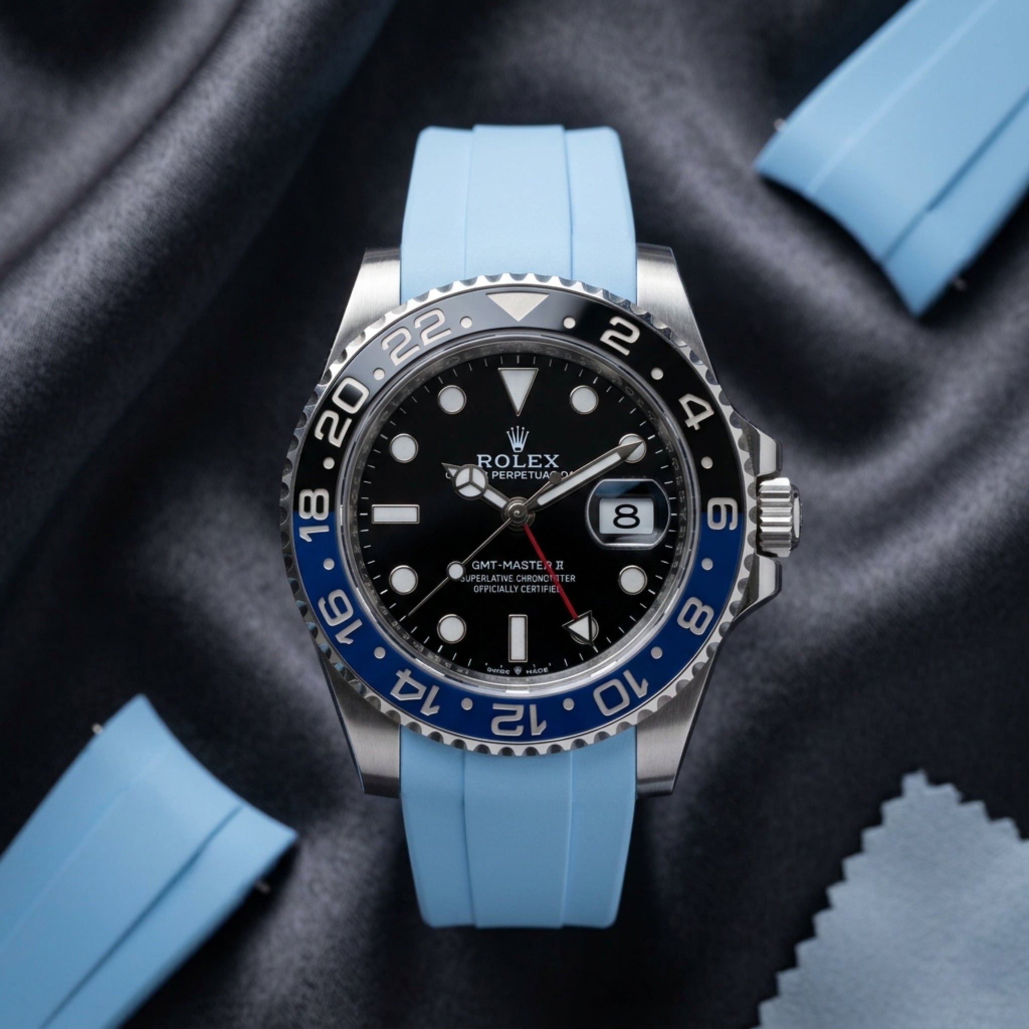 Kautschukarmband für Rolex GMT - Master II – Hell Blau - Helvetus DE