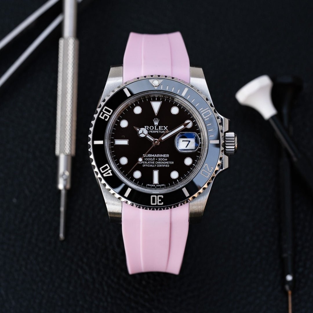 Kautschukarmband – für Rolex Submariner – Pink - Helvetus DE
