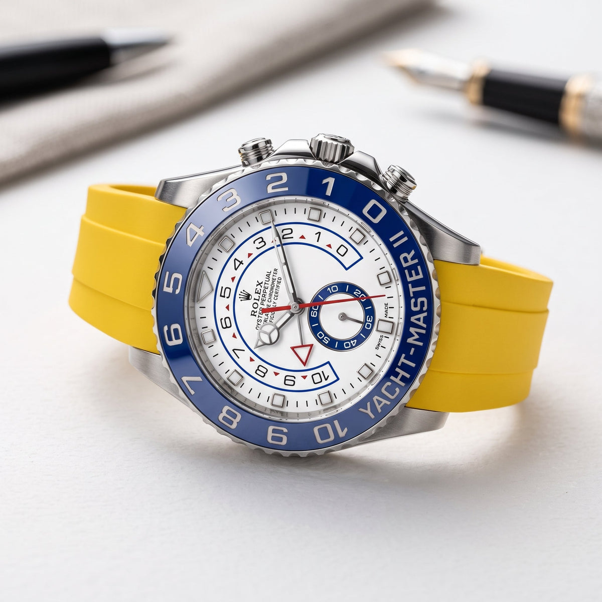 Kautschukarmband für Rolex Yacht-Master II 44mm - Gelb - Helvetus