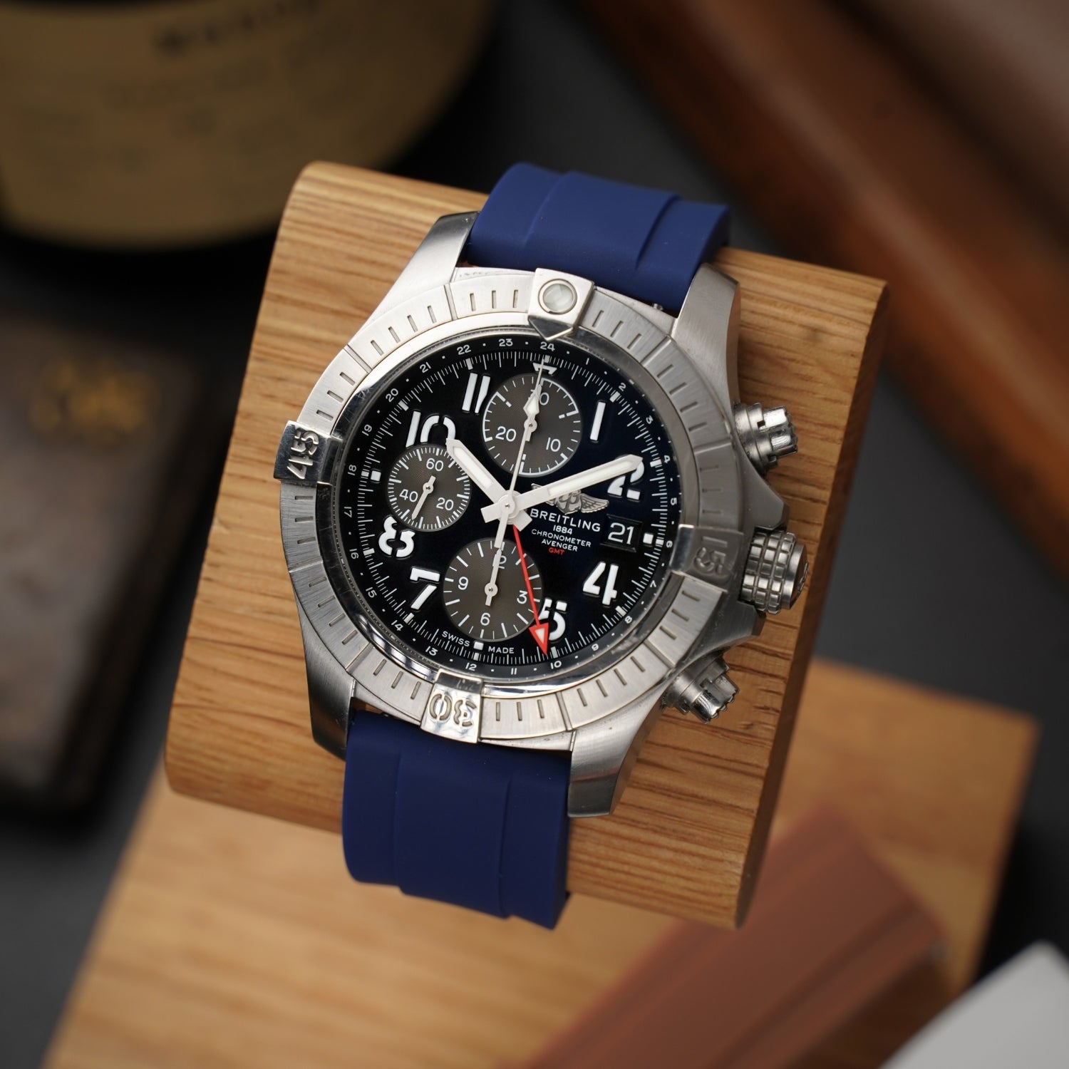 Kautschukarmband – Für alle Breitling Avenger Modelle – Dunkel Blau - Helvetus DE