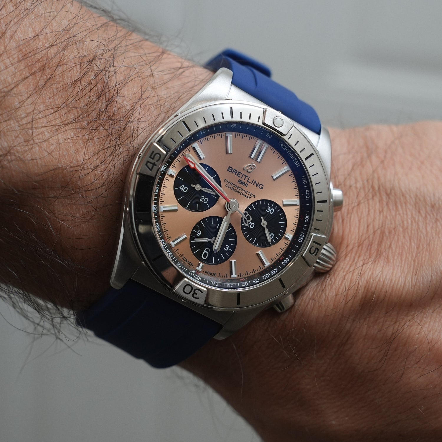 Kautschukarmband – Für alle Breitling Chronomat Modelle – Dunkel Blau - Helvetus DE