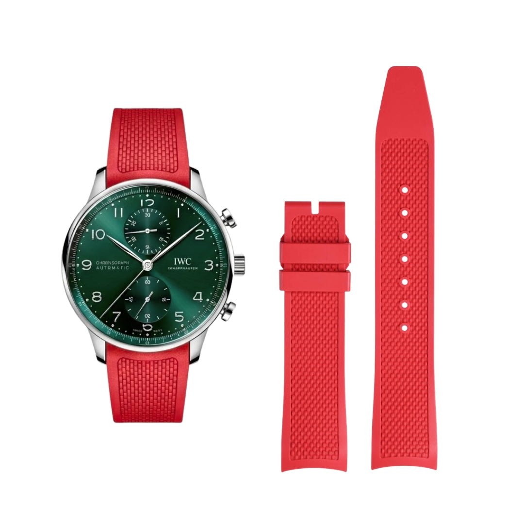 Kautschukarmband - Für IWC Portugieser - Rot - Helvetus DE