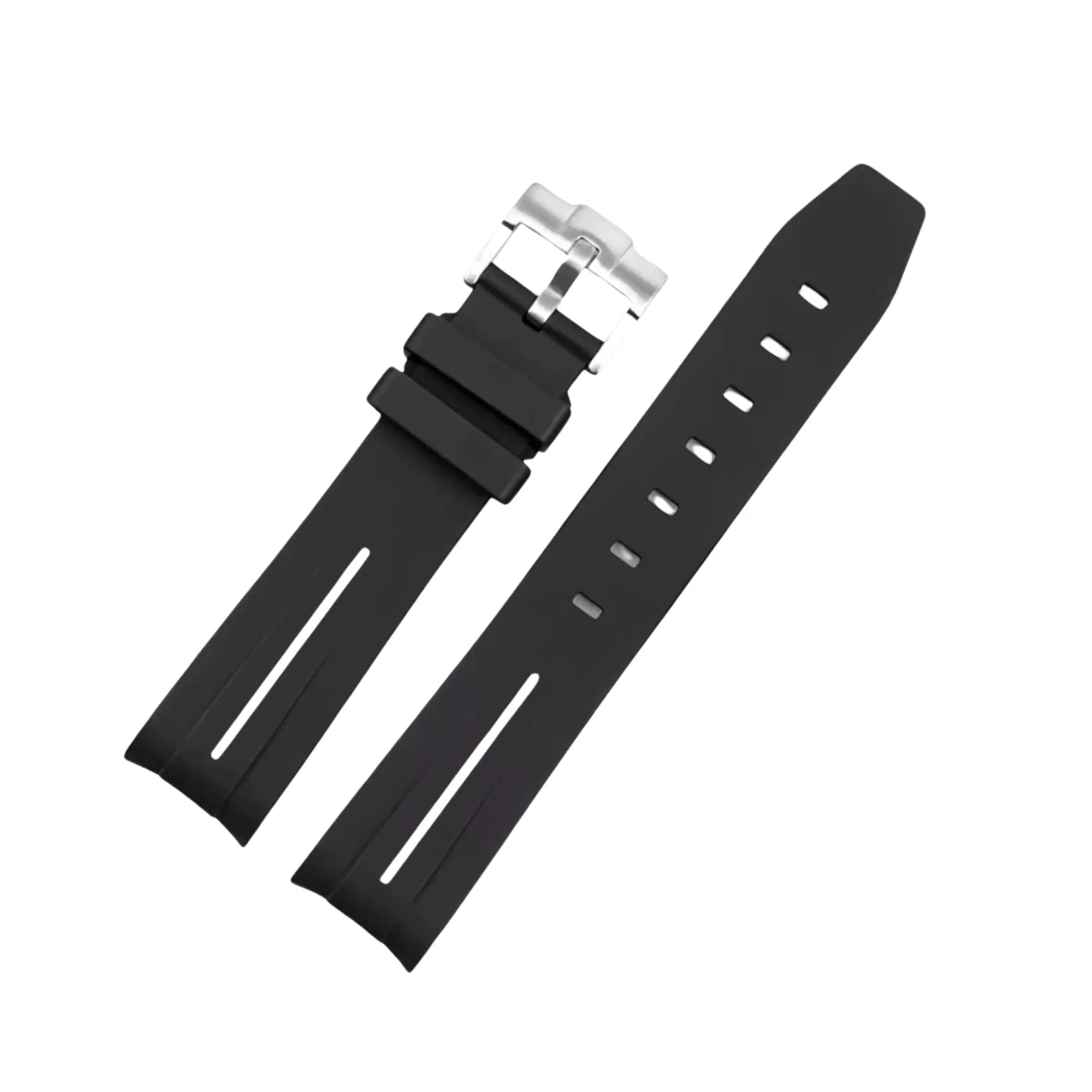 Kautschukarmband – Für Omega Seamaster 300 – LuxLine® - Schwarz/Weiss - Helvetus DE