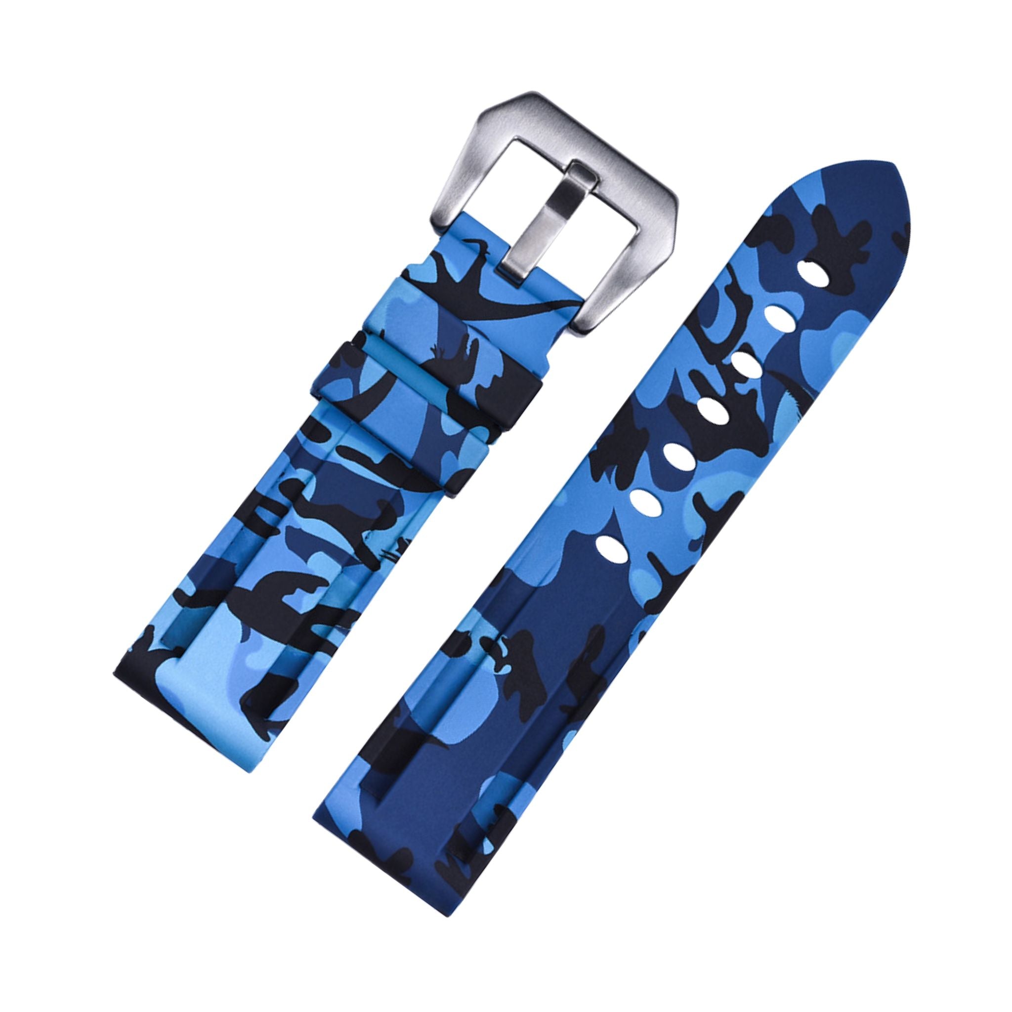 Kautschukarmband – Für Panerai – Blau Camo - Helvetus DE