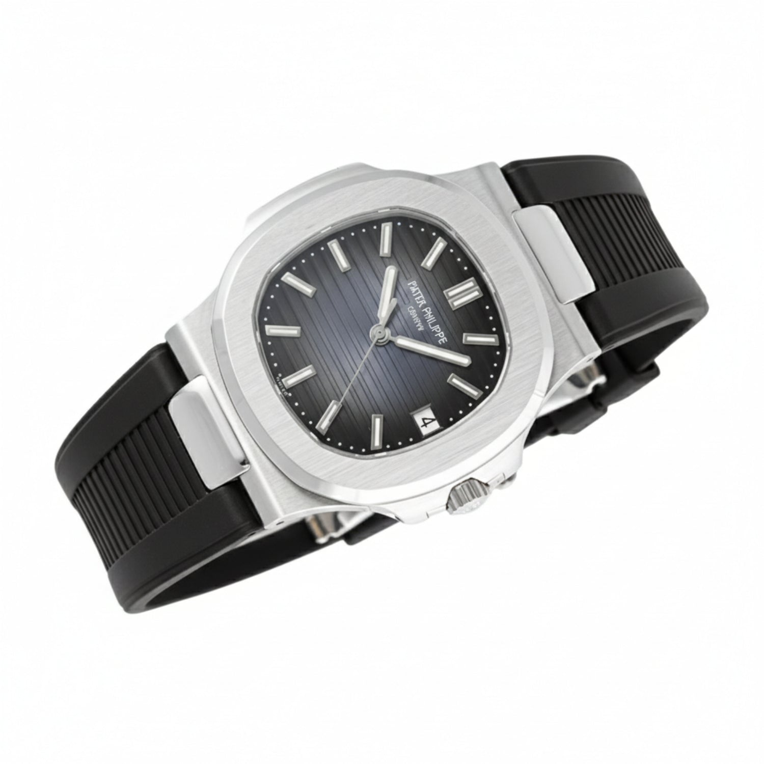 Kautschukarmband – Für Patek Philippe Nautilus – Schwarz - Helvetus DE