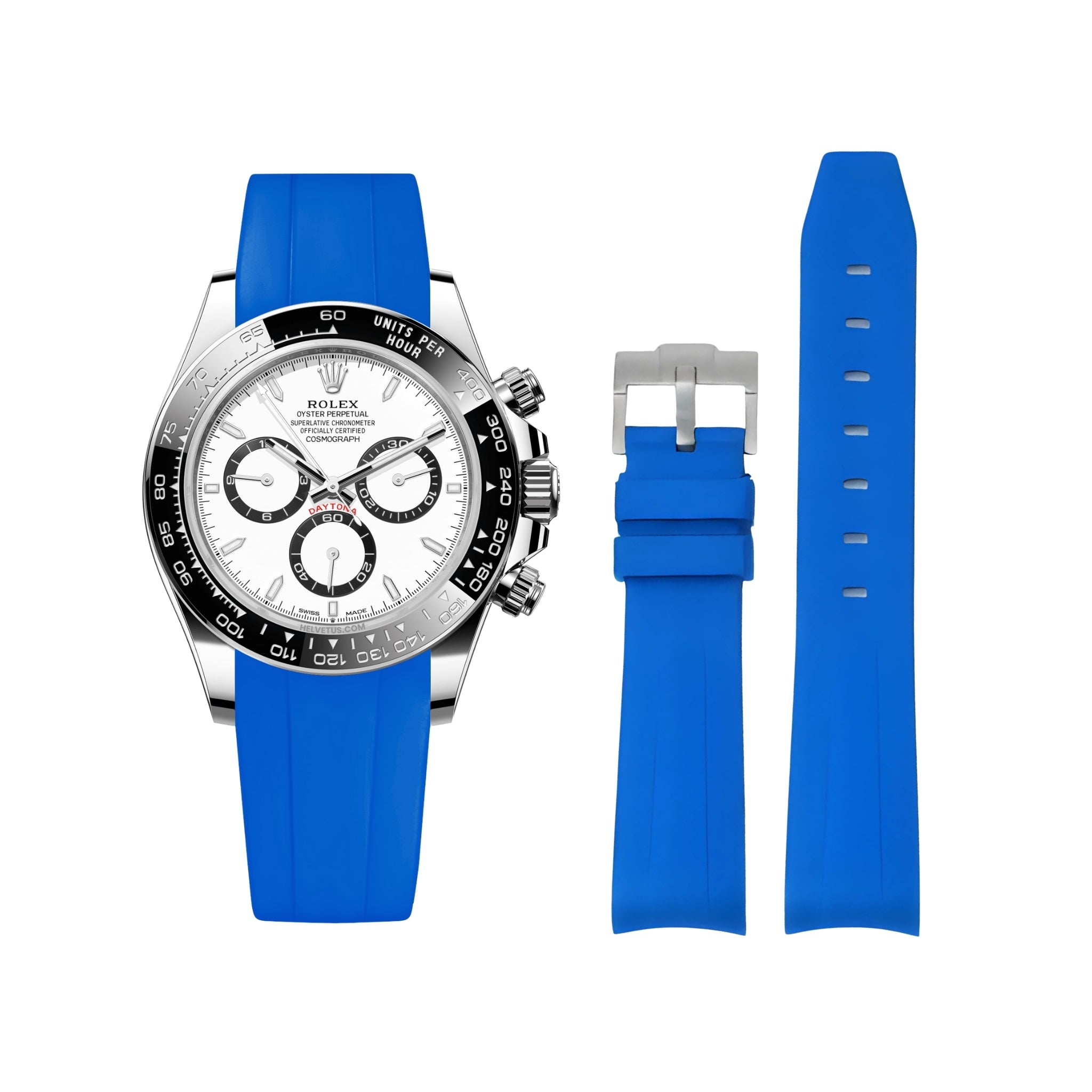 Kautschukarmband – für Rolex Daytona – Blau - Helvetus DE
