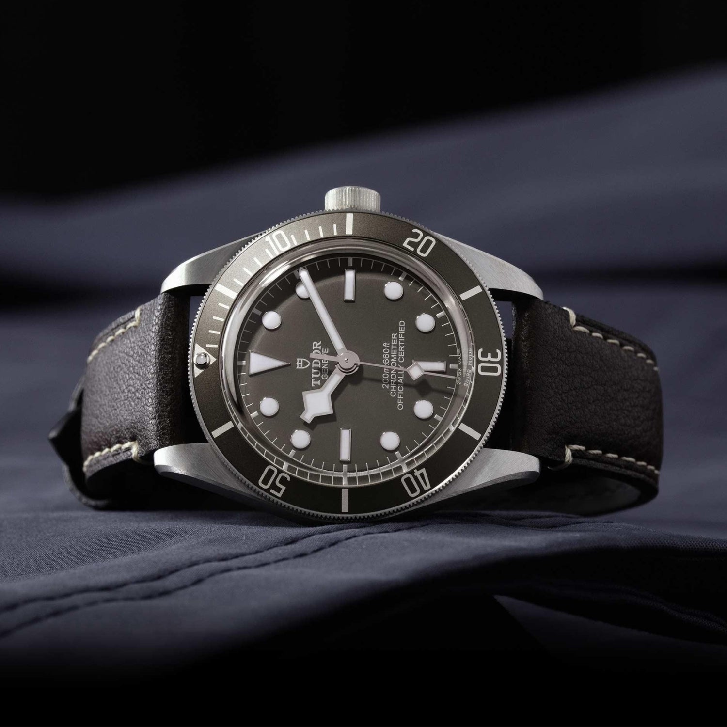 Leder Armband - Für alle Tudor Uhren - Schwarz - Helvetus DE