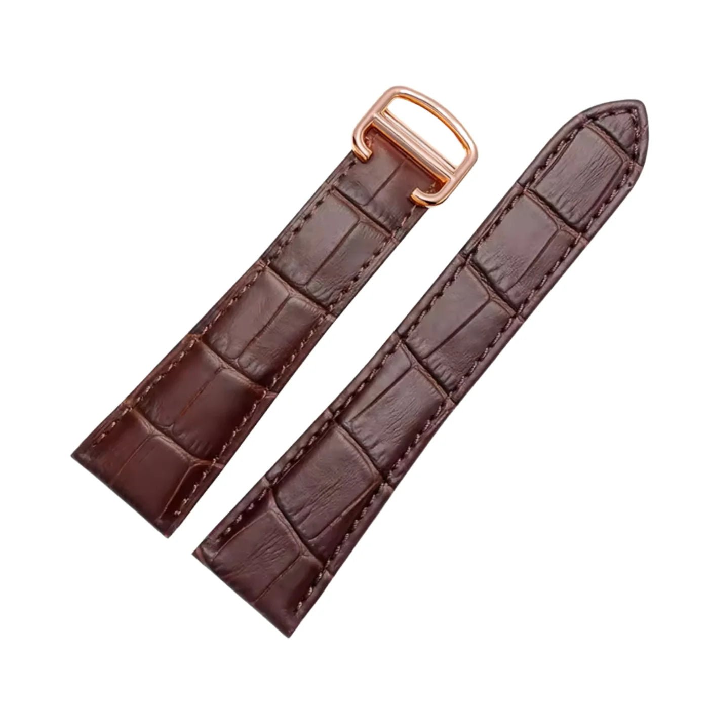 Leder Armband - fur Cartier Calibre - Braun - Helvetus DE