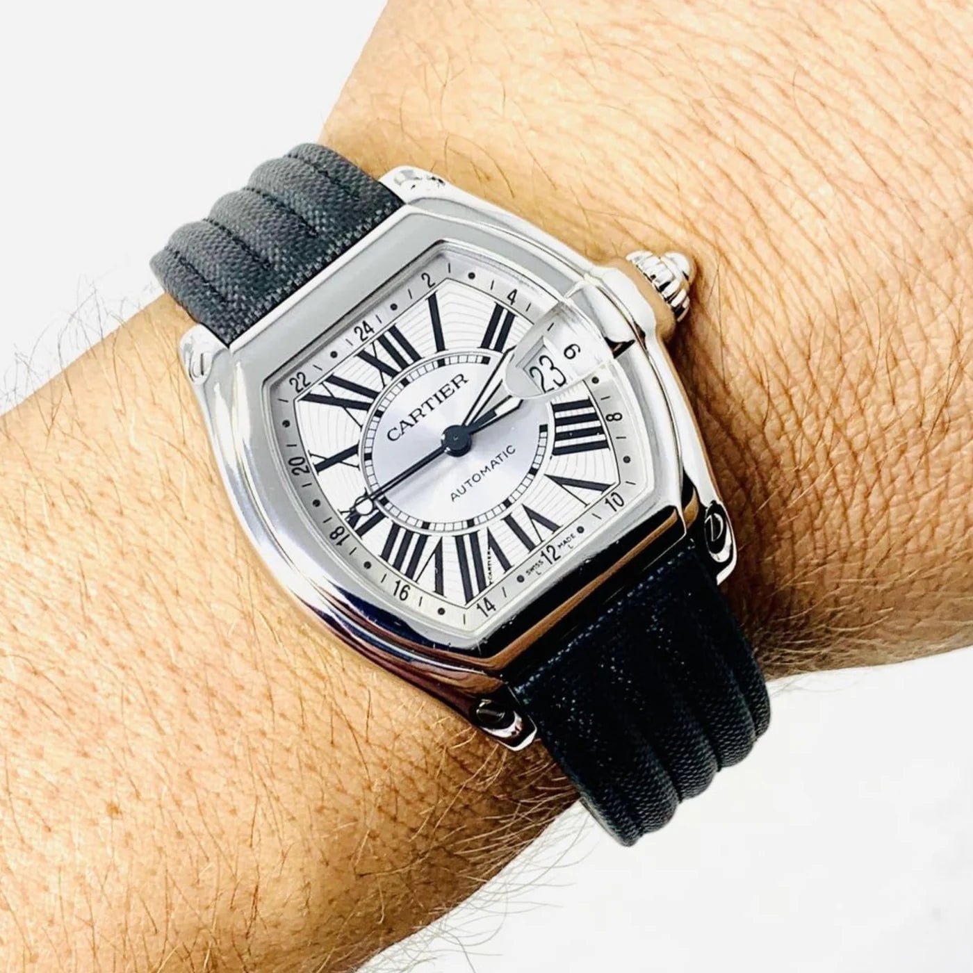 Nylon Strap - For Cartier Roadster - Black - Helvetus DE