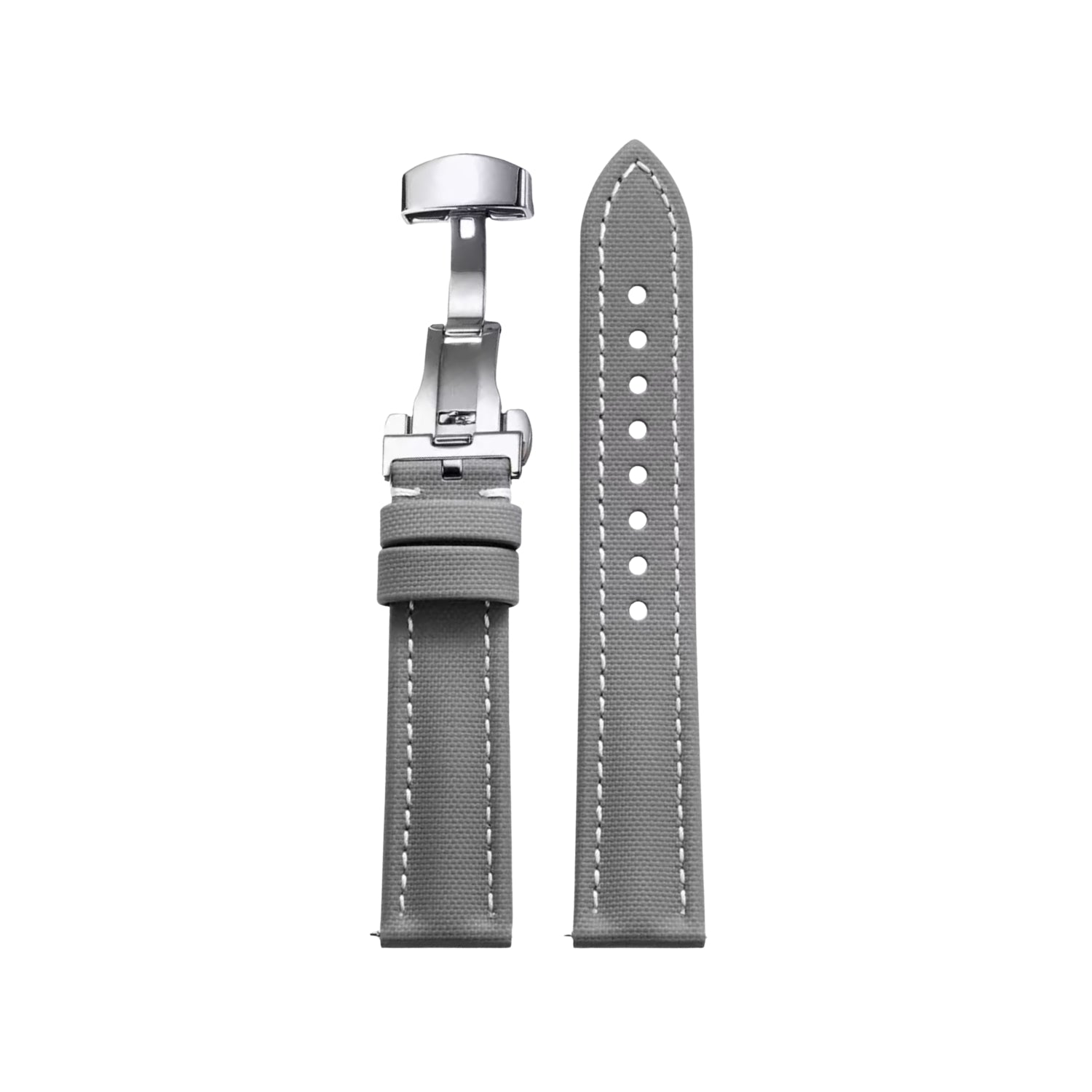 Sailcloth FKM Kautschuk Armband – Grau/Weiss – MarinerTex™ von Helvetus® - Helvetus DE