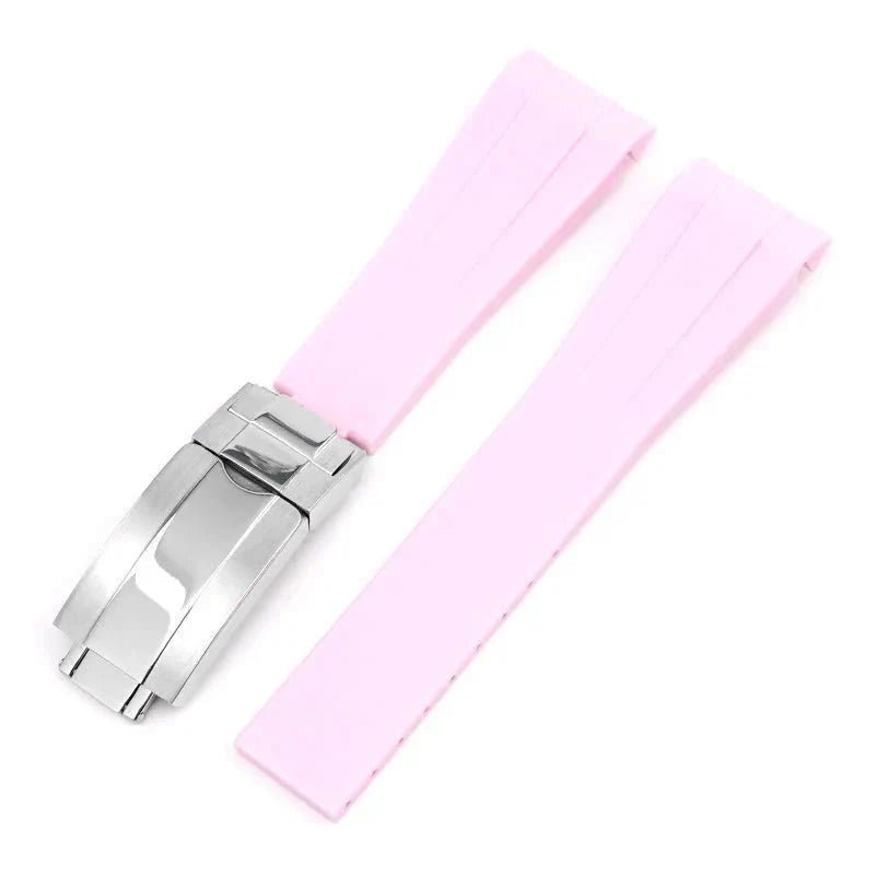Faltschliesse Kautschukarmband für Rolex Sky - Dweller – Pink - Helvetus DE