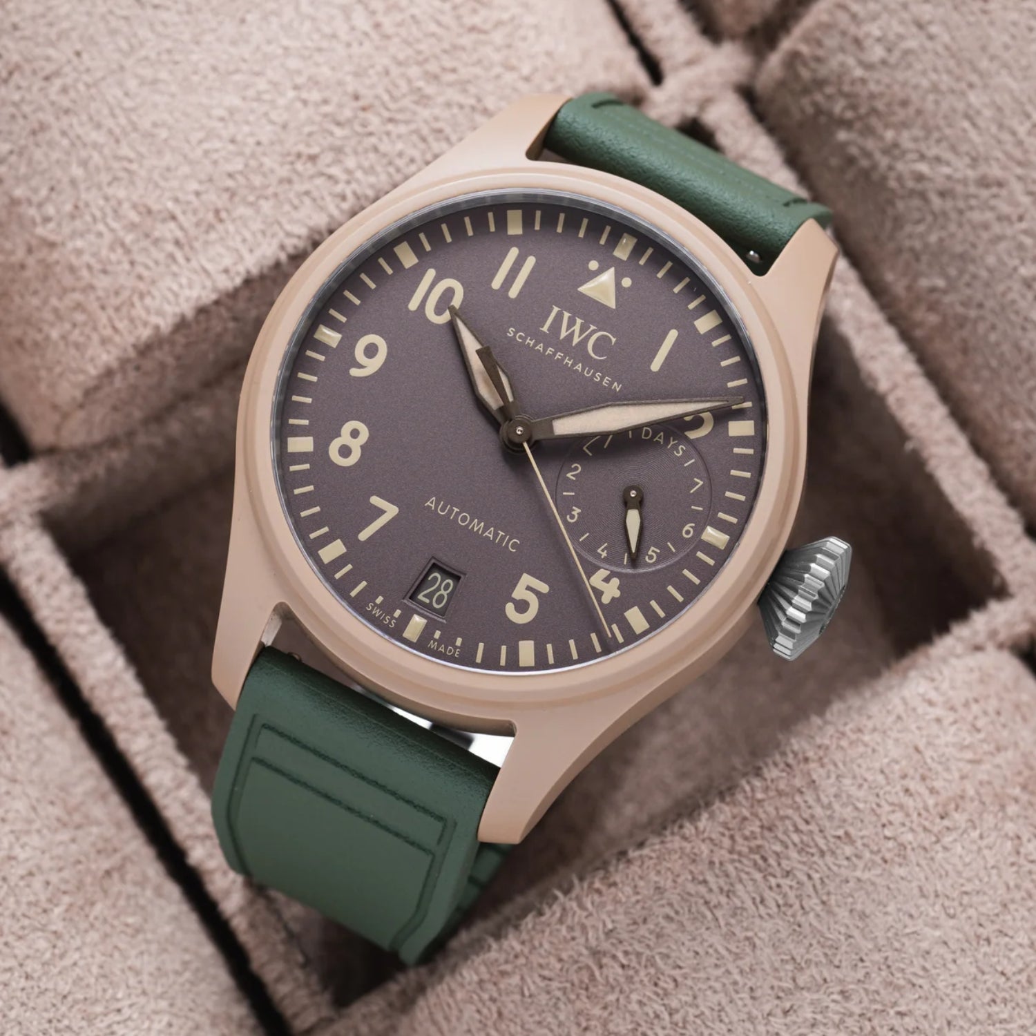 FKM Kautschukarmband – Für IWC Portugieser/Aquatimer/Alle Pilot Modelle/Portugieser/Portofino – Grün - Helvetus DE