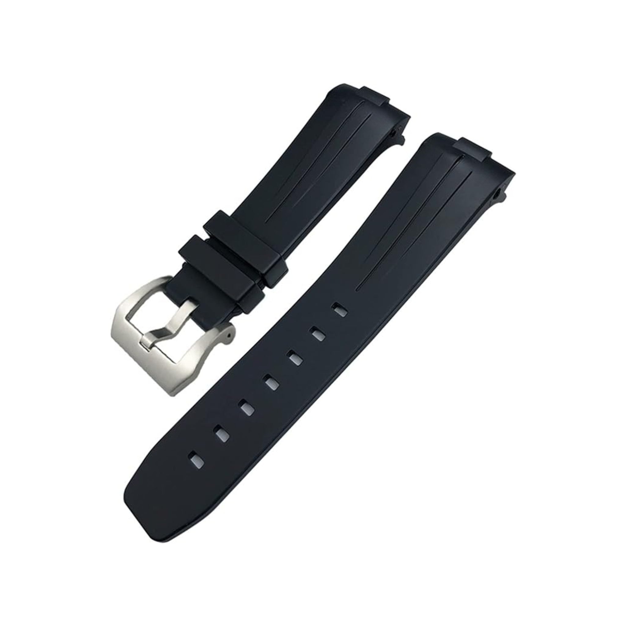 Geschwungenes Kautschukarmband – Für Panerai Luminor 44mm – Schwarz - Helvetus DE