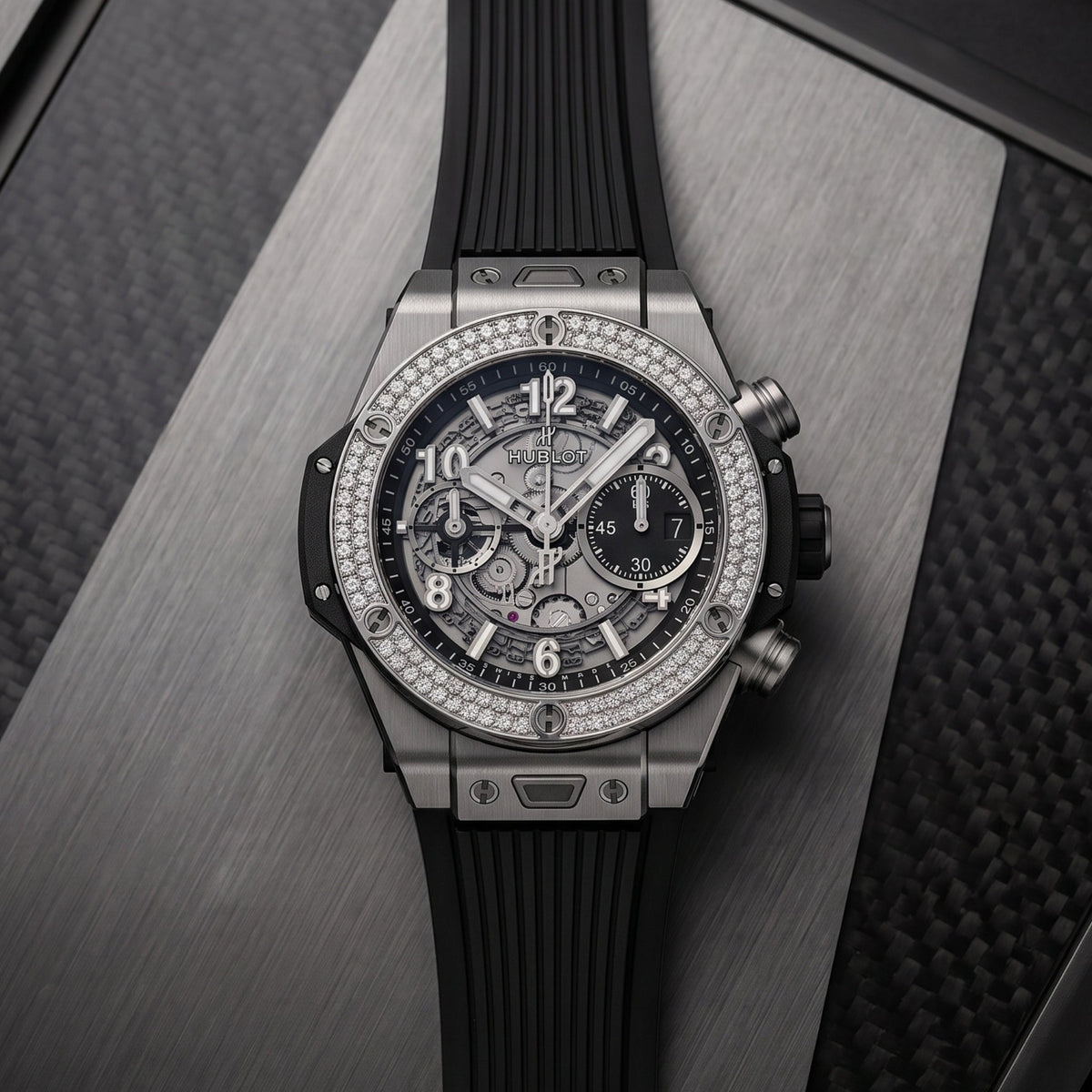 Hublot Big Bang Unico Click Armband aus Kautschuk – Schwarz - Helvetus