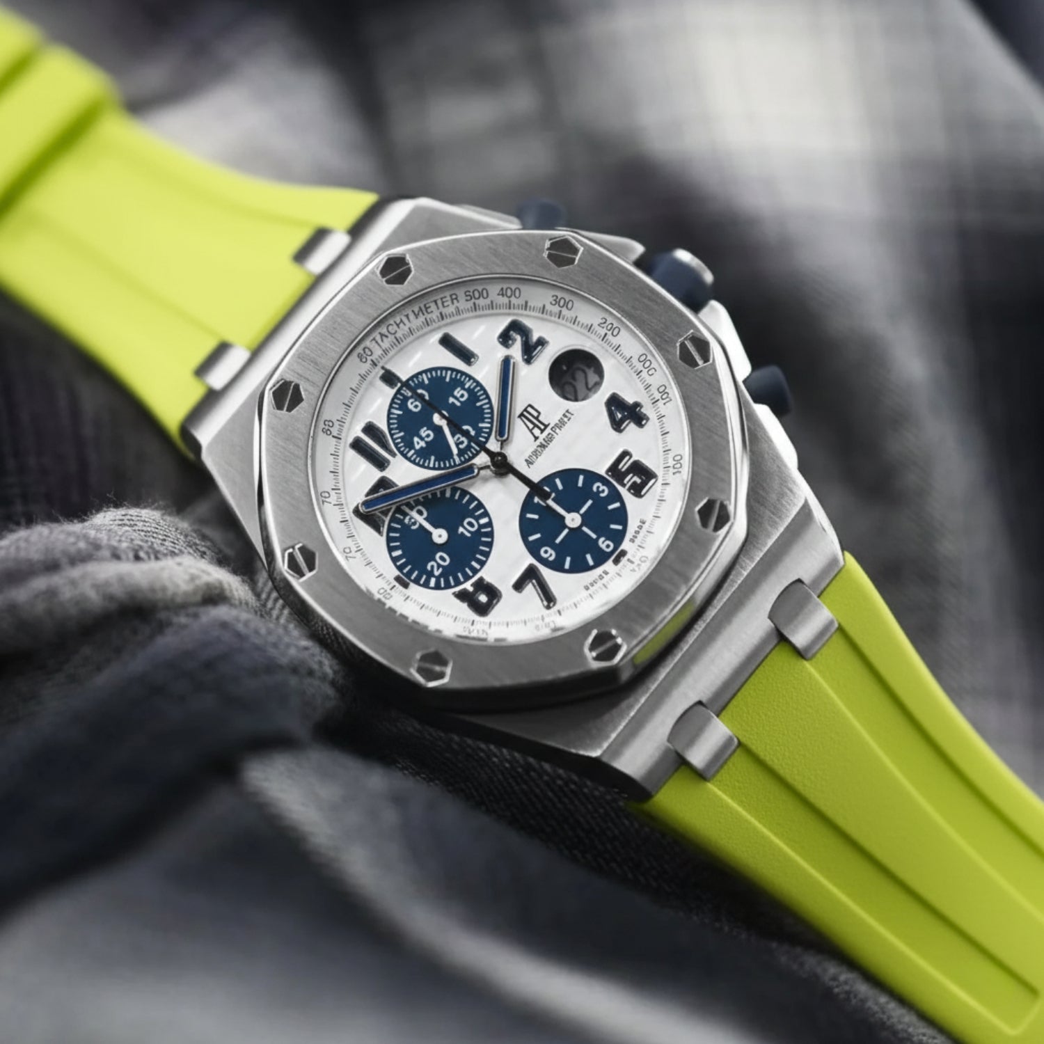 Kautschuk Armband - für alle Audemars Piguet Offshore 42mm - Hell Grün - Helvetus DE