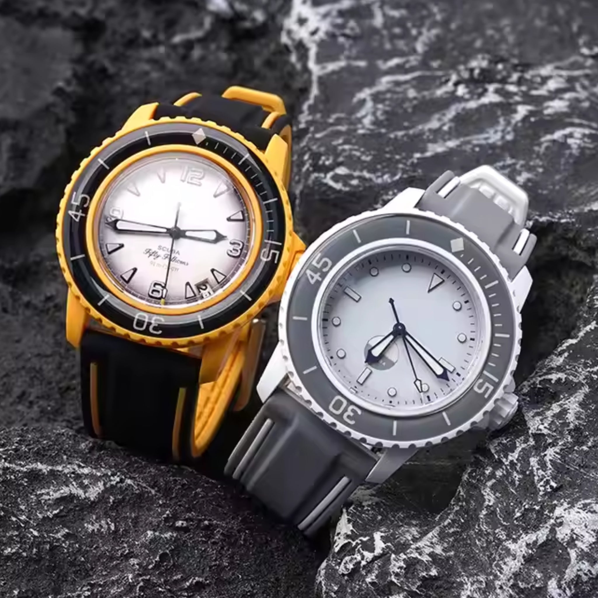 Kautschuk Armband für Blancpain X Swatch – Pacific Ocean - Helvetus DE