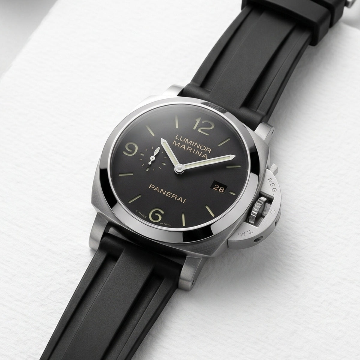 Kautschukarmband – Für Panerai – Schwarz - Helvetus