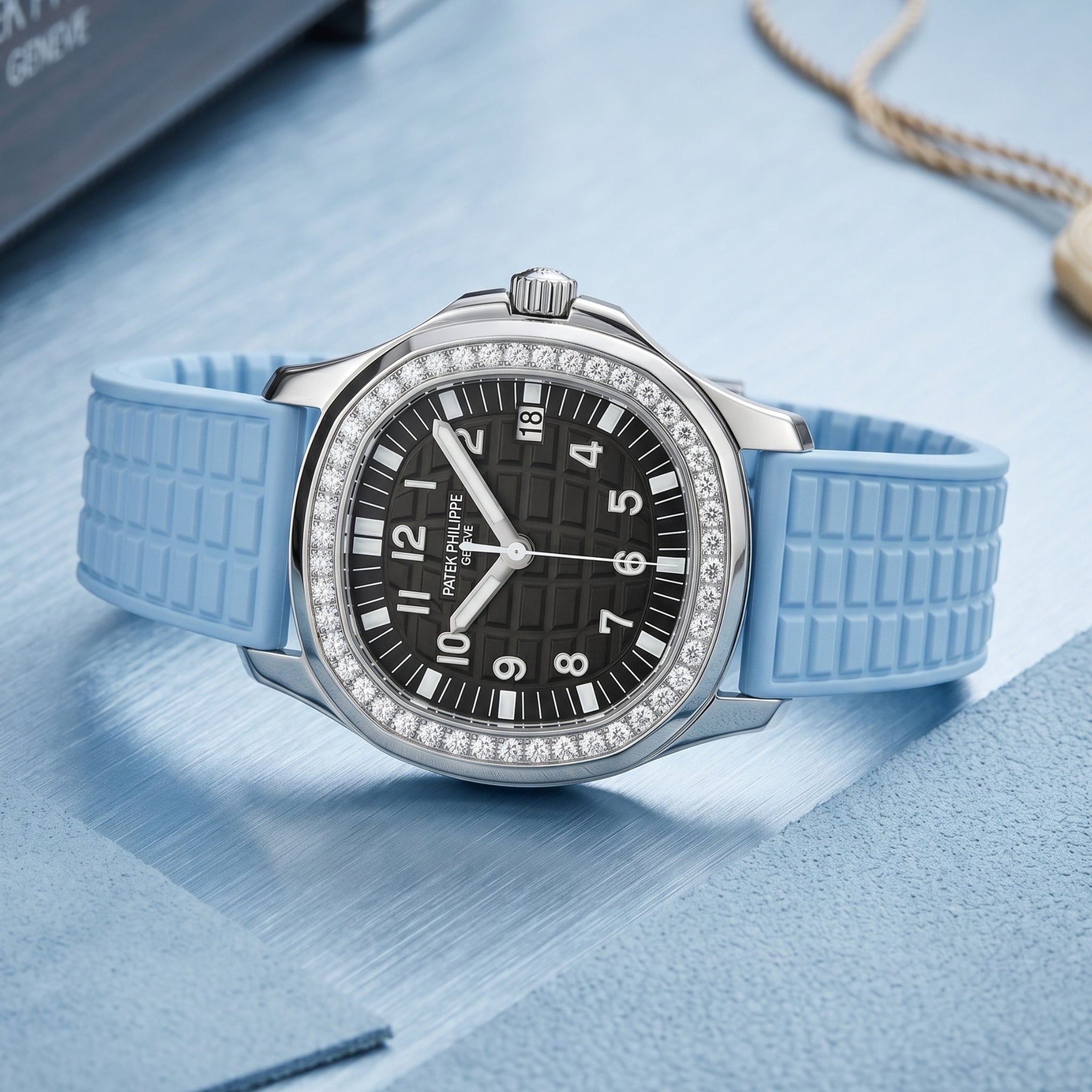 Kautschukarmband – Für Patek Philippe Aquanaut 5067A-001, 5065, 5066, 5064, 5068R – Baby Blau - Helvetus