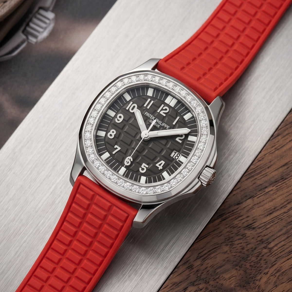 Kautschukarmband – Für Patek Philippe Aquanaut 5067A-001, 5065, 5066, 5064, 5068R – Rot - Helvetus