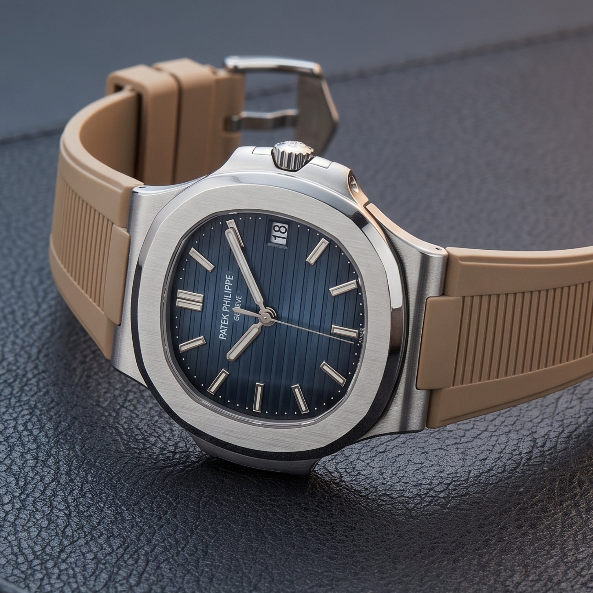 Kautschukarmband – Für Patek Philippe Nautilus – Beige - Helvetus