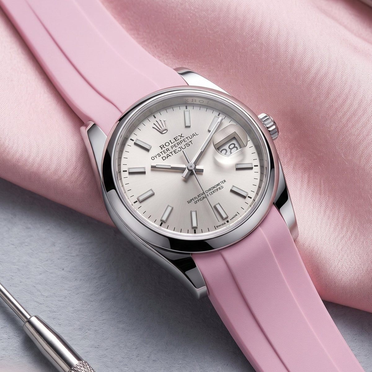 Kautschukarmband für Rolex Datejust 36 – Pink - Helvetus