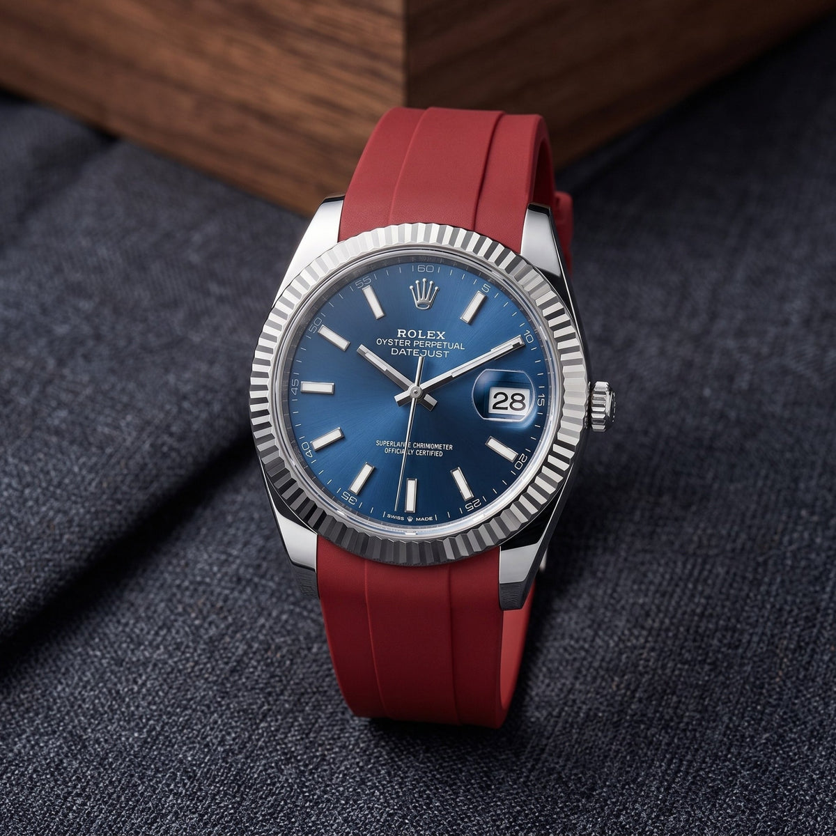 Kautschukarmband für Rolex Datejust 41mm – Bordeaux - Helvetus