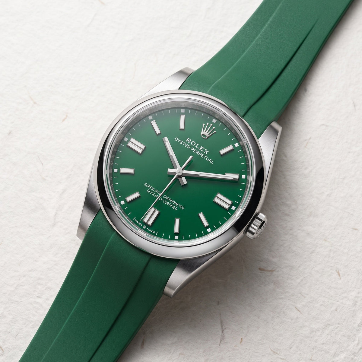 Kautschukarmband für Rolex Oyster Perpetual 36mm – Grün - Helvetus