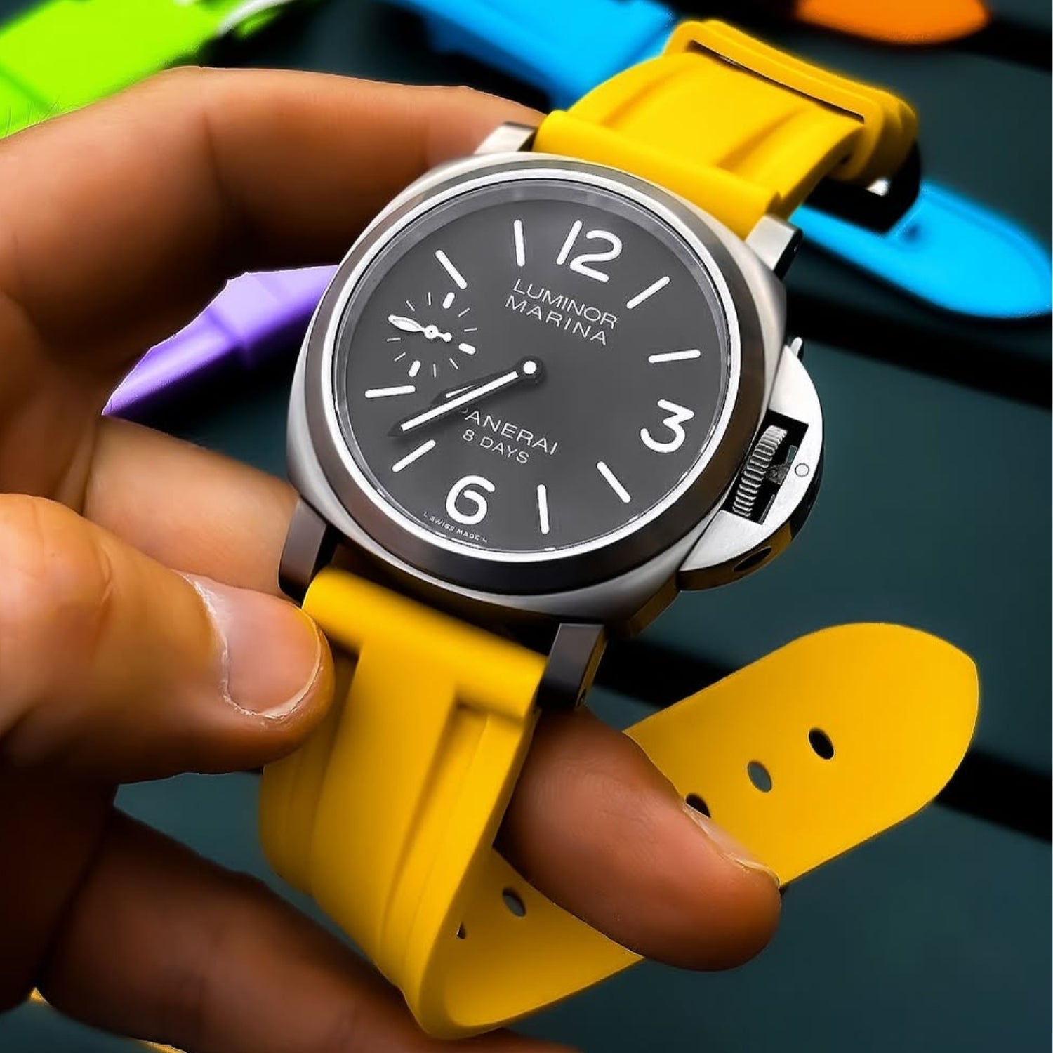 Kautschukarmband – Für Panerai – Gelb - Helvetus DE