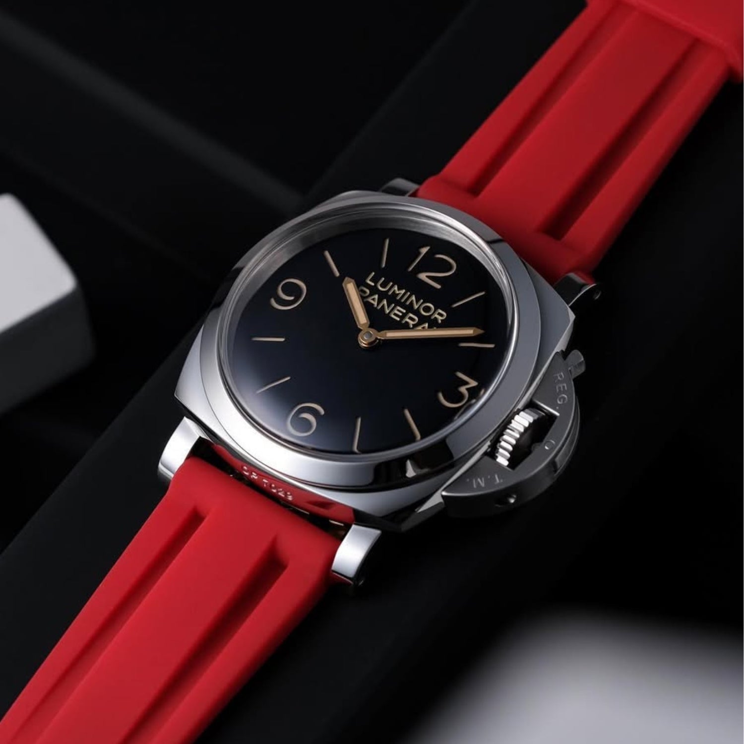 Kautschukarmband – Für Panerai – Rot - Helvetus DE