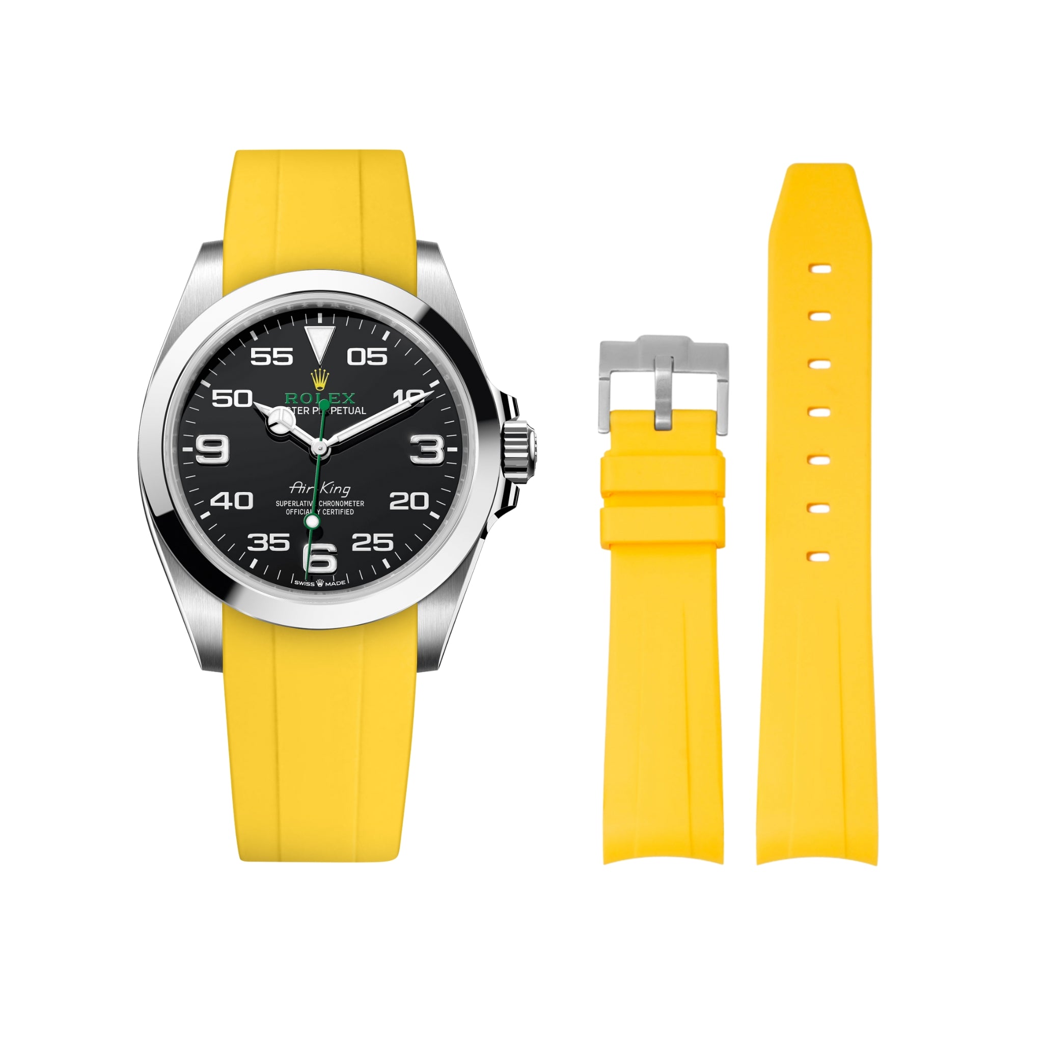 Kautschukarmband für Rolex Air - King 126900/116900 – Gelb - Helvetus DE