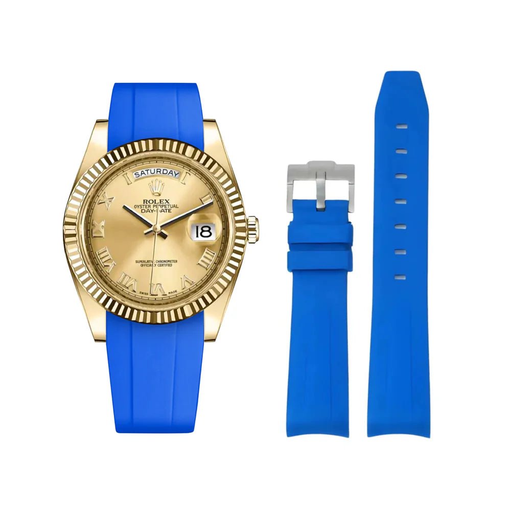 Kautschukarmband für Rolex Day - Date II 41mm – Blau - Helvetus DE