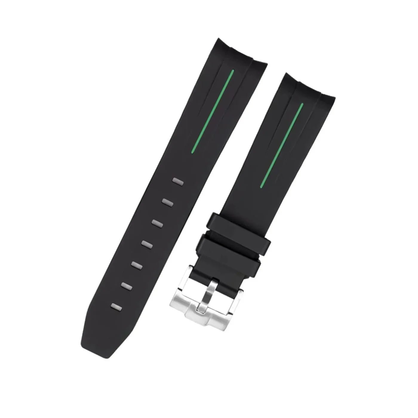 Kautschukarmband für Rolex Explorer II – Schwarz/Grün | LuxLine® - Helvetus DE