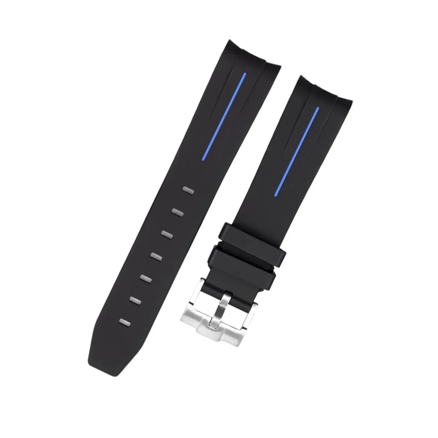 Kautschukarmband für Rolex Sky - Dweller – Schwarz/Blau Linie | LuxLine® - Helvetus DE