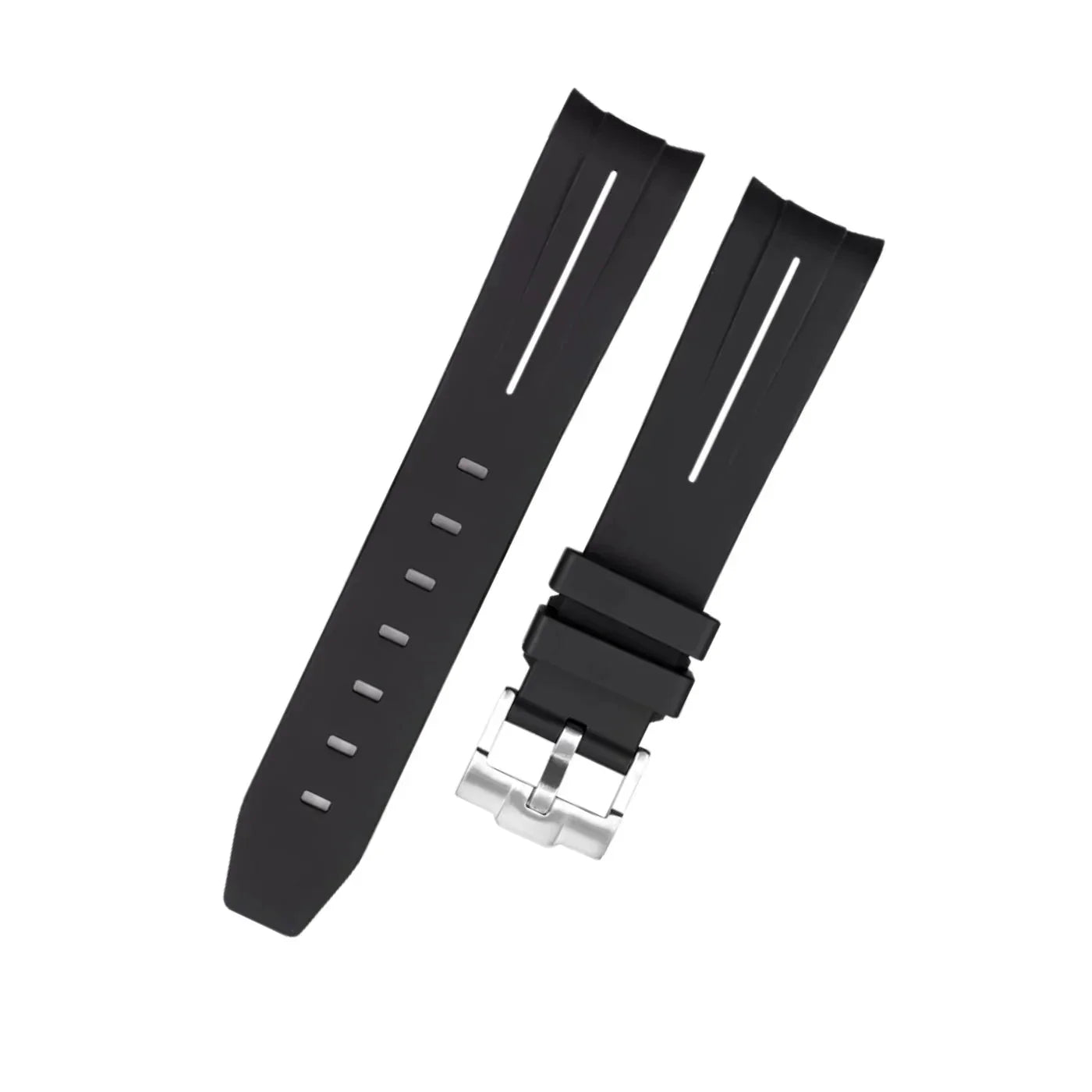 Kautschukarmband für Rolex Submariner – Luxline® - Schwarz/Weiss - Helvetus DE