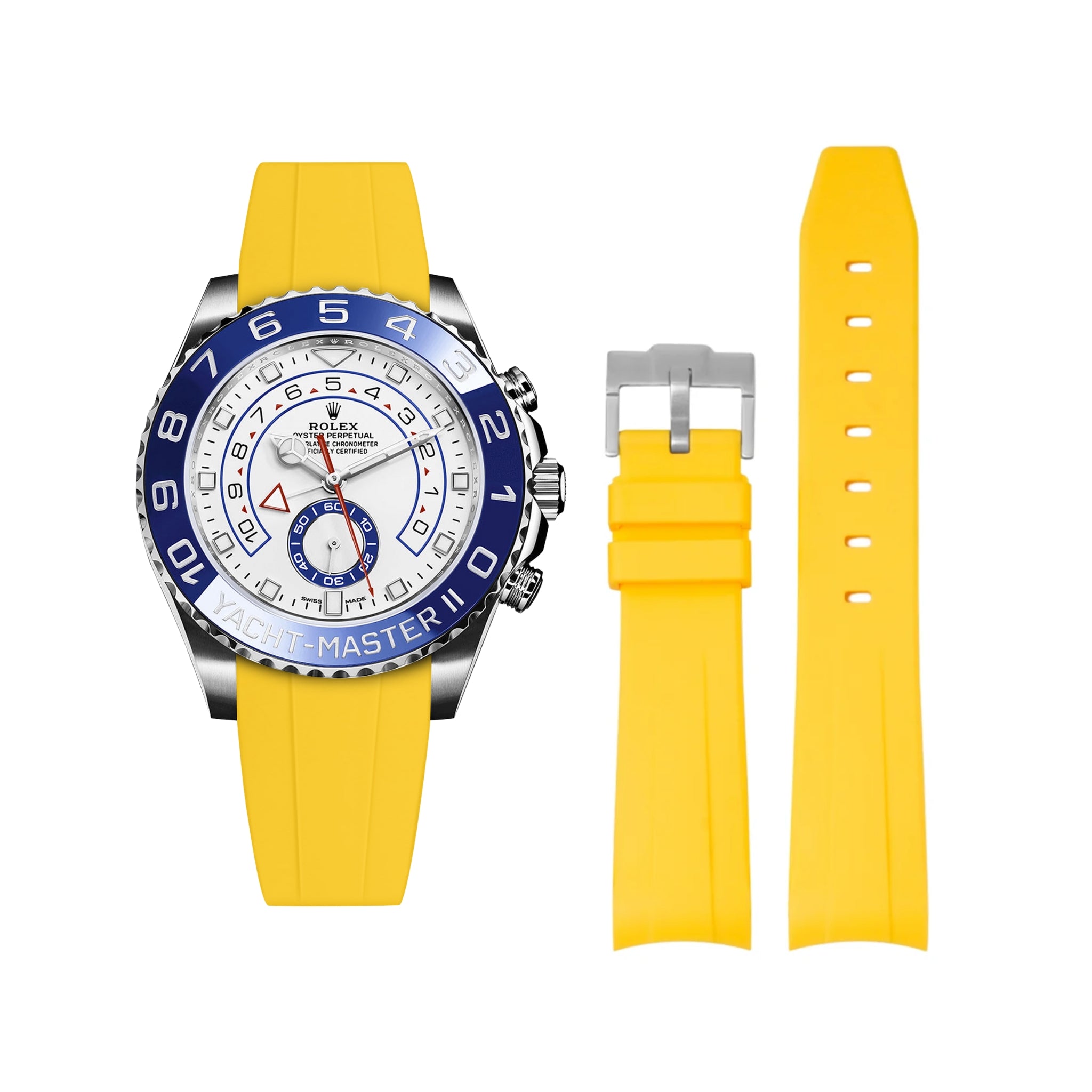 Kautschukarmband für Rolex Yacht - Master II – Gelb - Helvetus DE