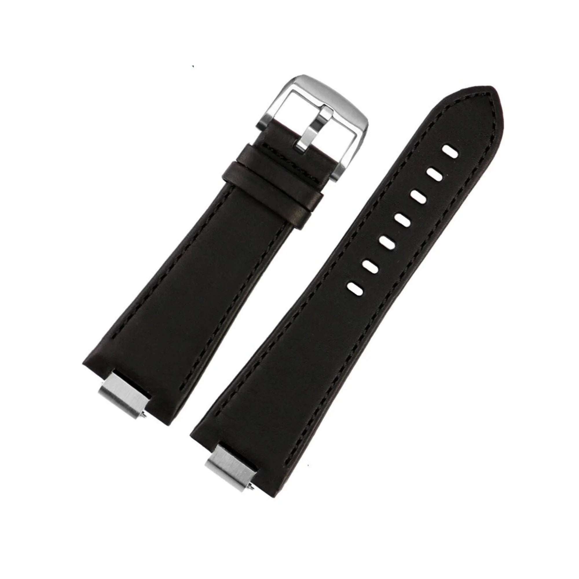 Lederarmband – Für Tissot PRX – Flach Schwarz - Helvetus DE
