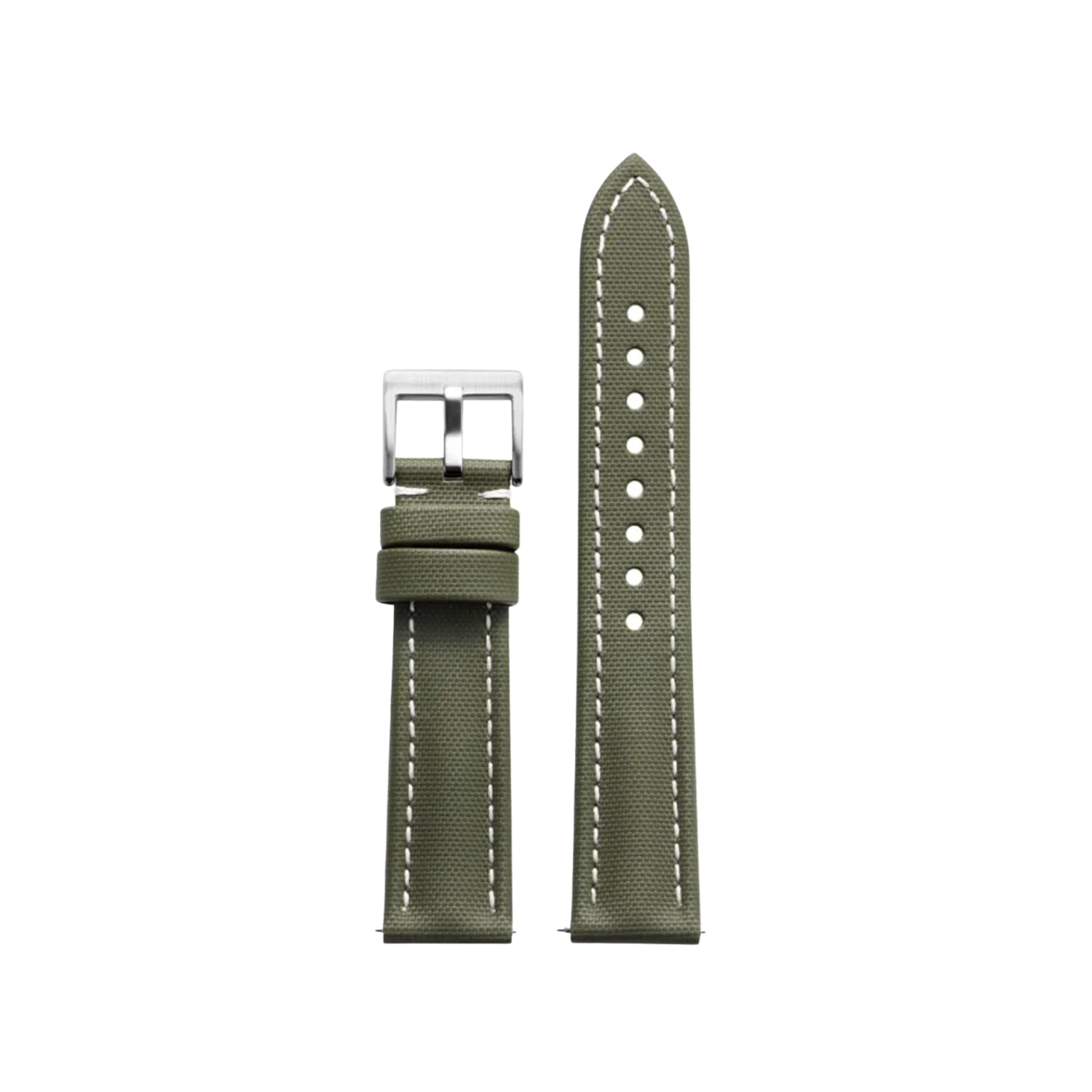 Sailcloth FKM Kautschuk Armband – Grün/Weiss – MarinerTex™ von Helvetus® - Helvetus DE