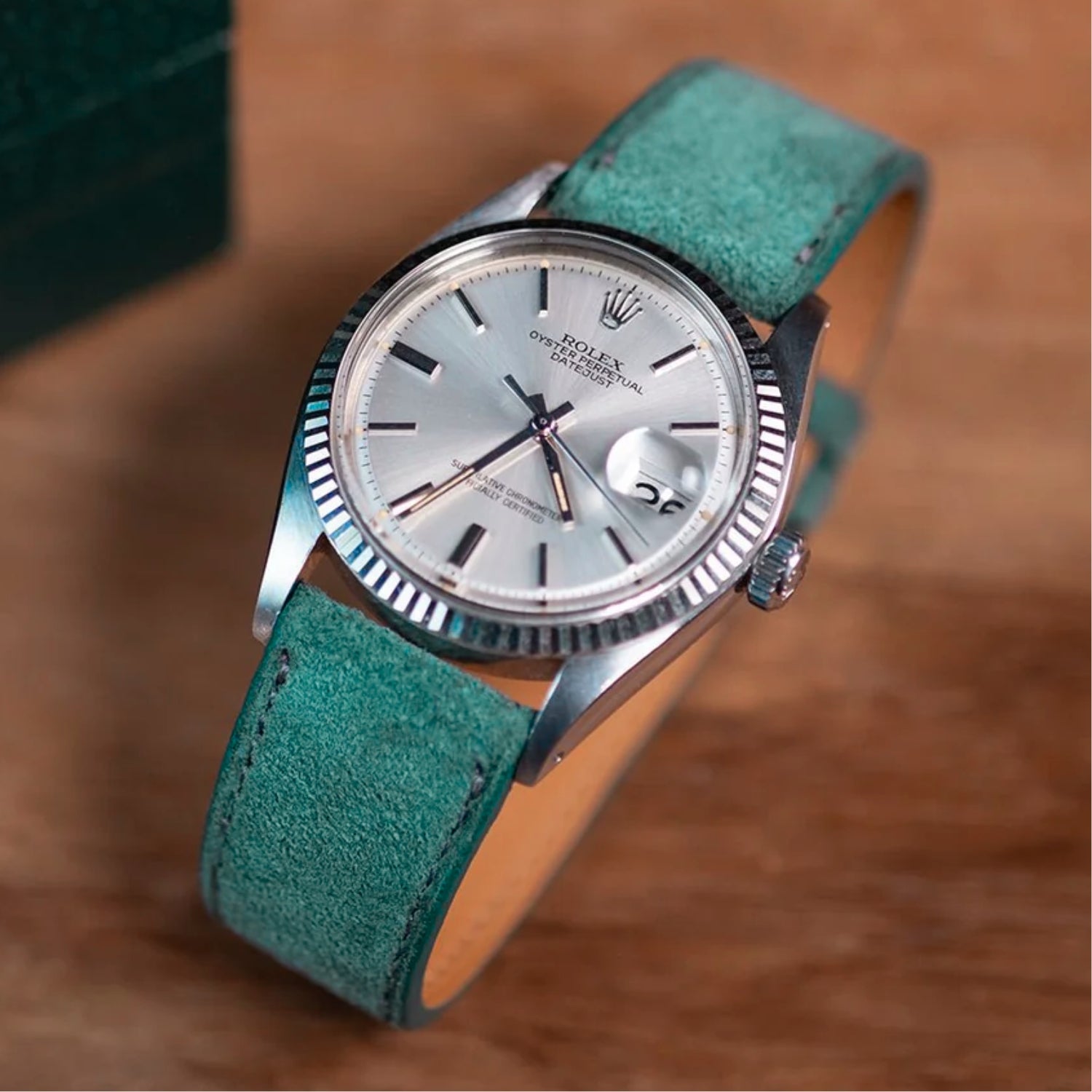 Wildleder Uhrenarmband – Türkis – Helvetus® - Helvetus DE